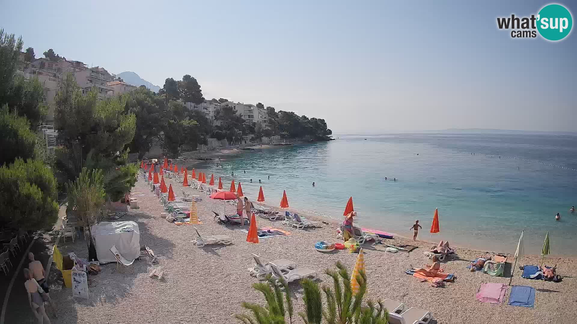 Webcam Playa Lučica Brela – Vista en directo de la costa adriática