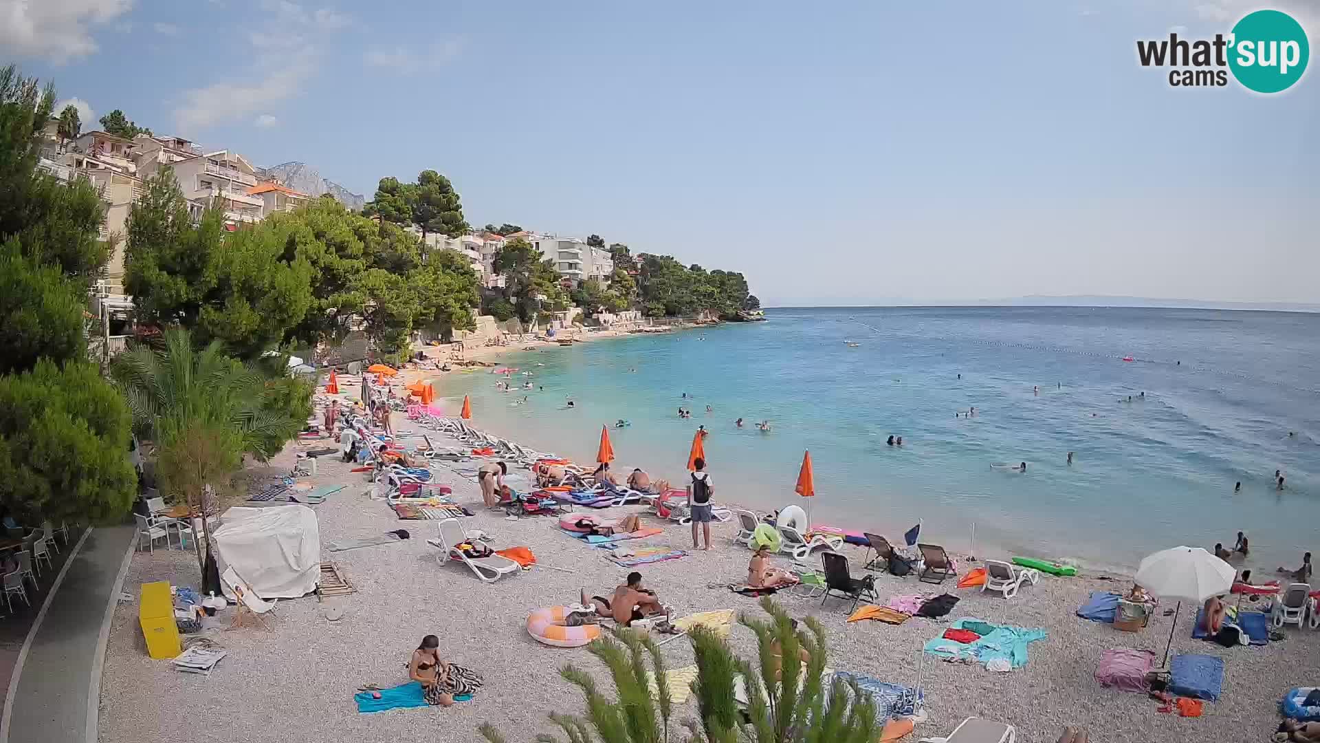 Webcam Lučica Beach Brela – Live View from the Adriatic Coast