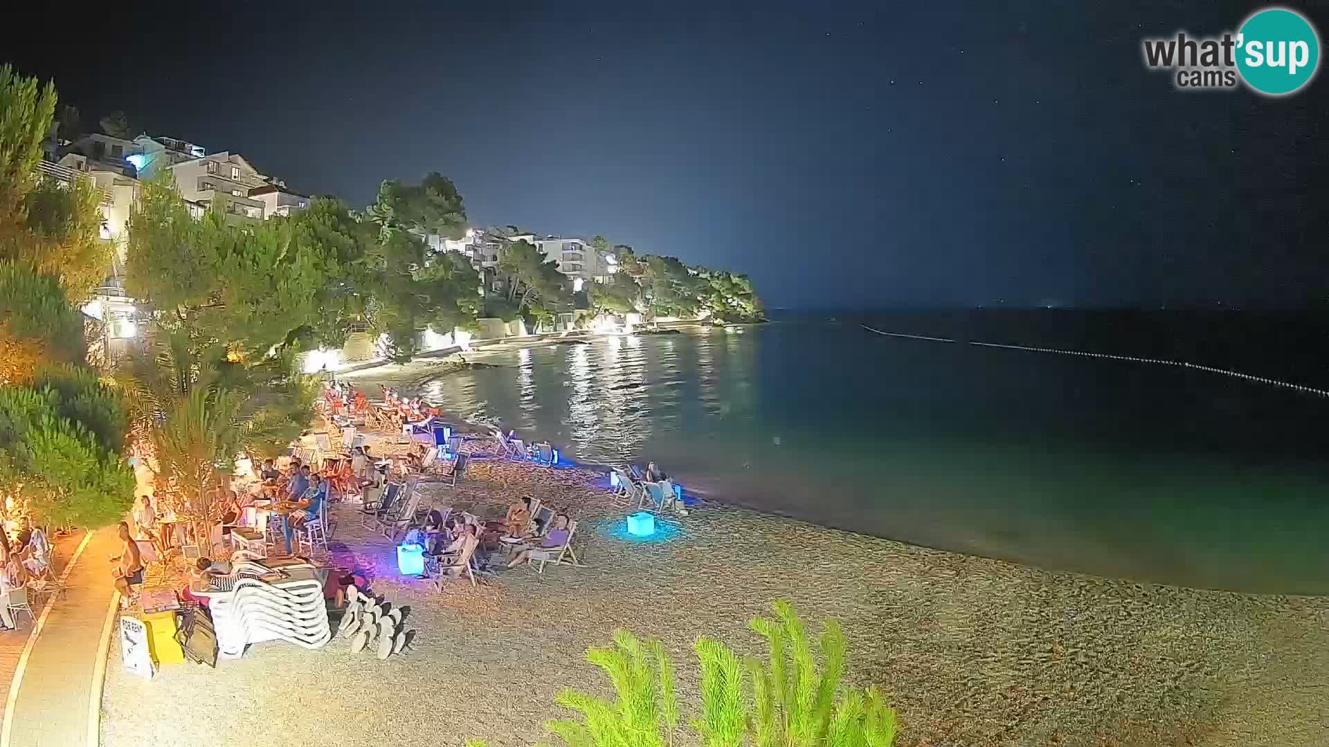 Web kamera Plaža Lučica Brela – Pogled uživo na jadransku obalu
