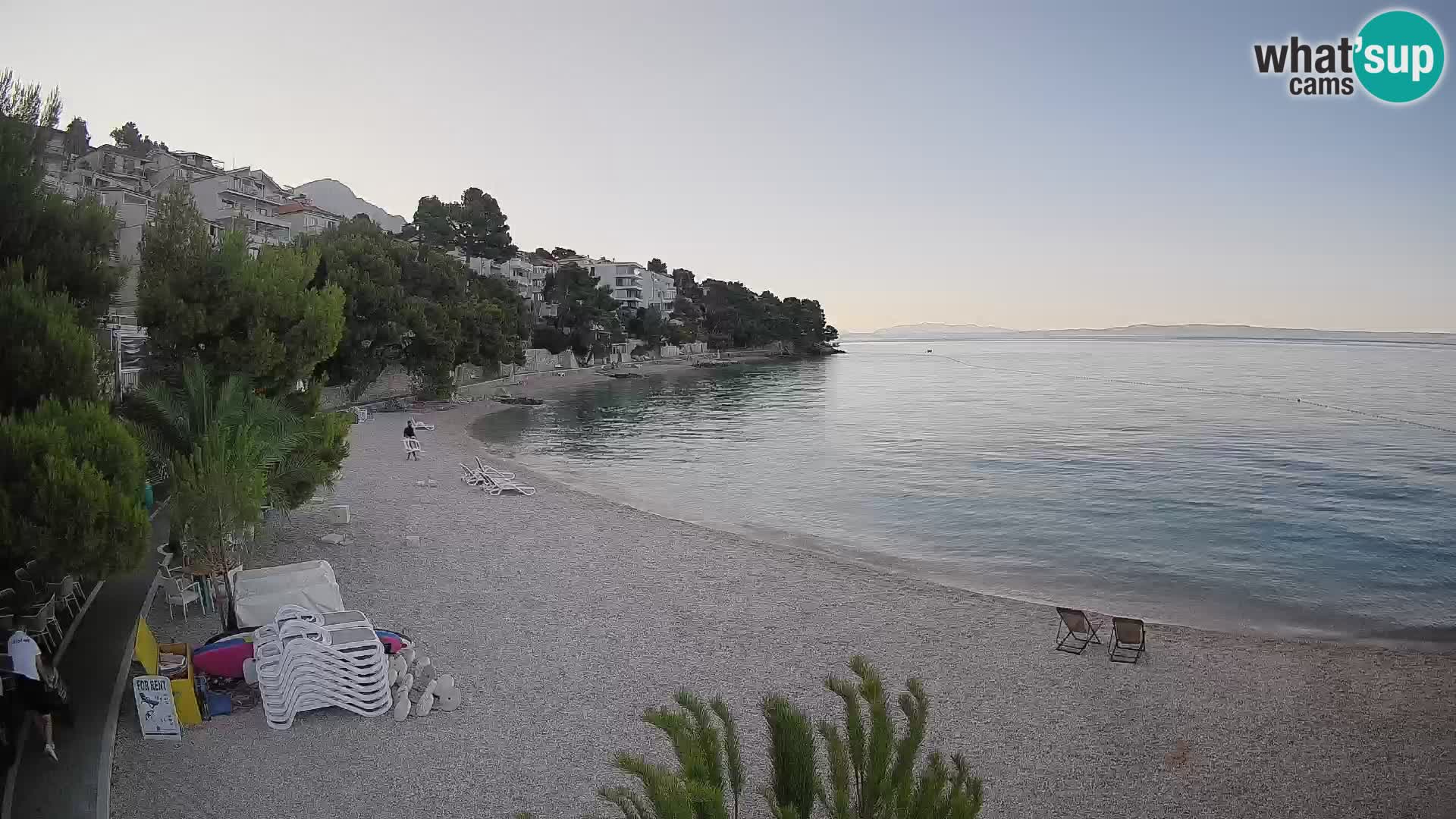 Webcam Spiaggia Lučica Brela – Vista live sulla costa adriatica