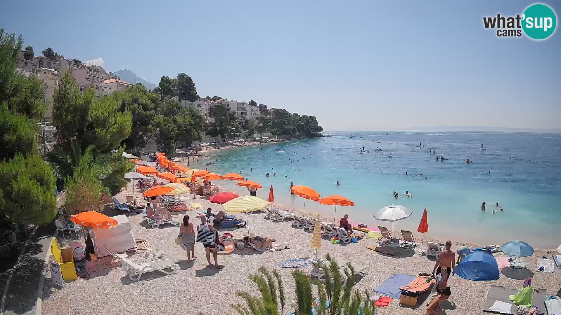 Webcam Lučica Beach Brela – Live View from the Adriatic Coast
