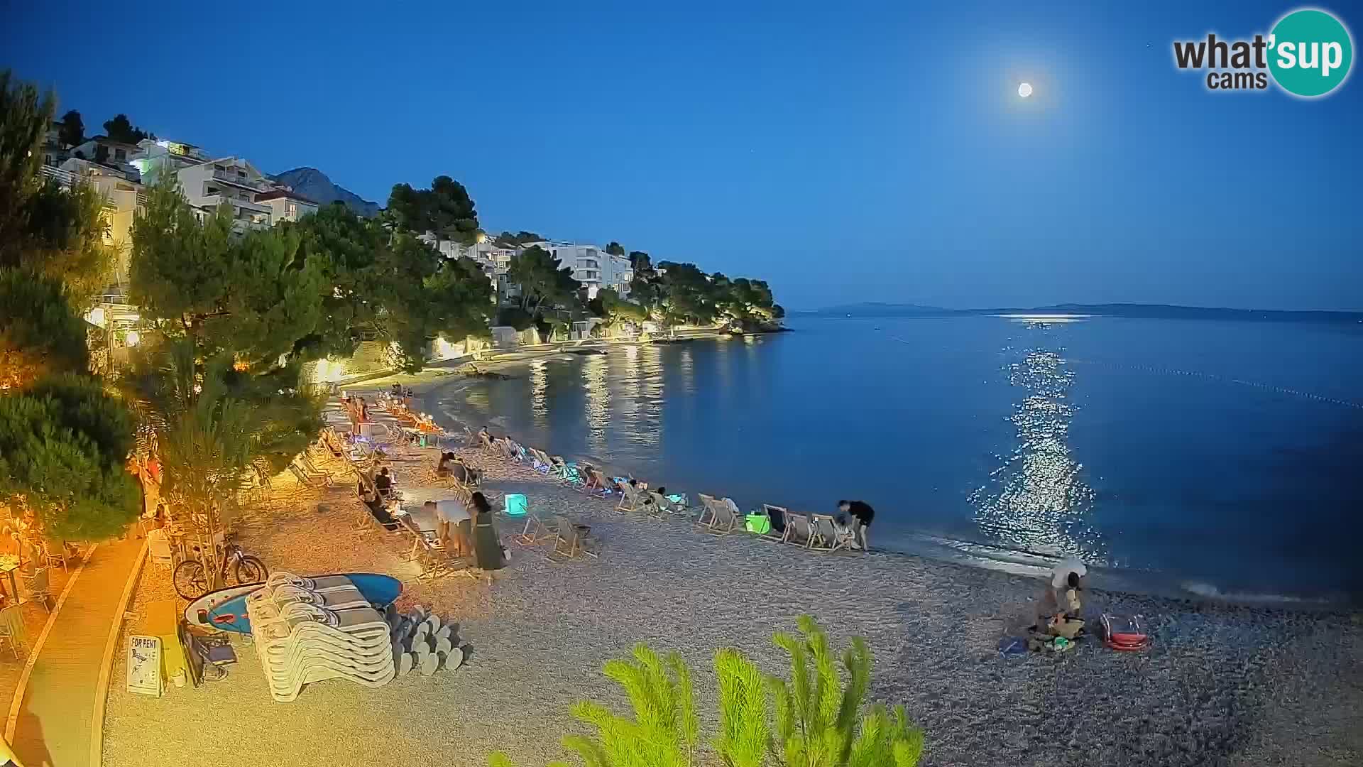 Webcam Spiaggia Lučica Brela – Vista live sulla costa adriatica