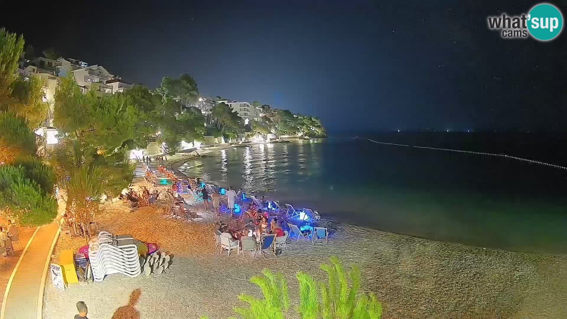 Webcam Plage Lučica Brela – Vue en direct sur la côte adriatique