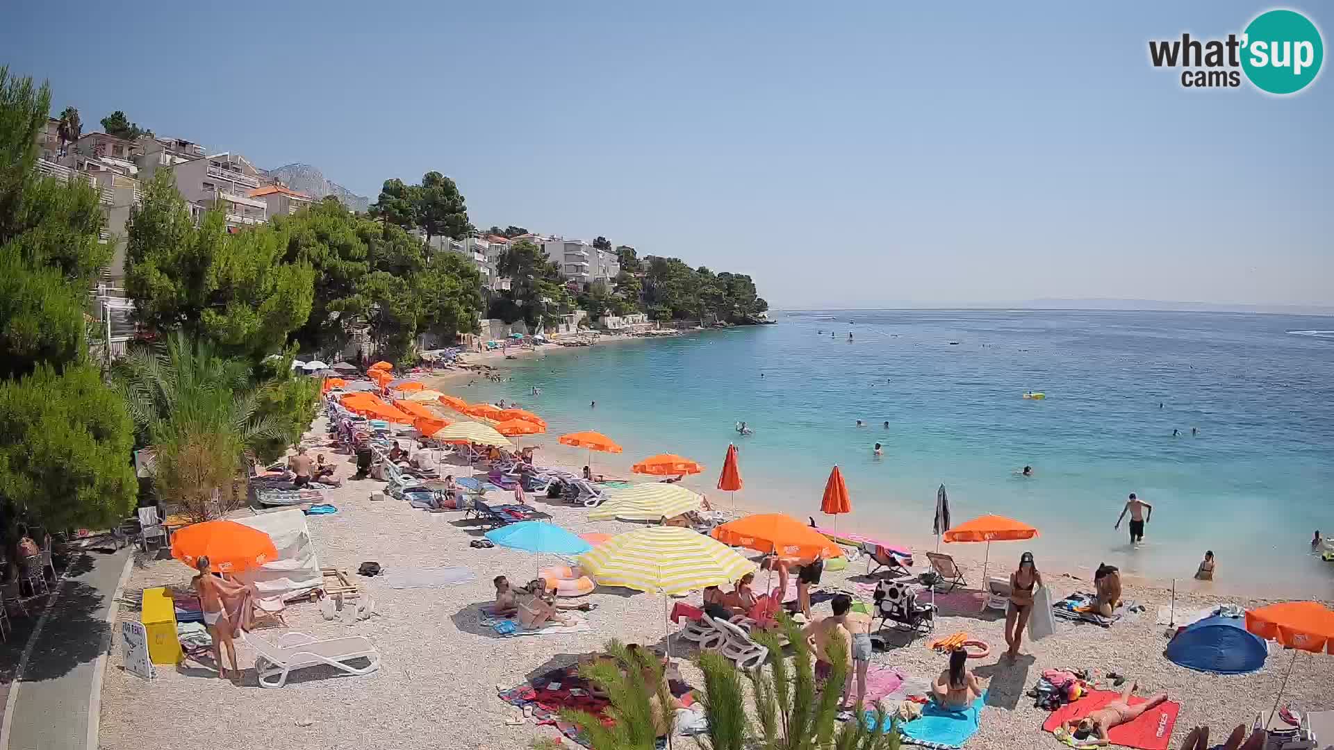 Webcam Playa Lučica Brela – Vista en directo de la costa adriática
