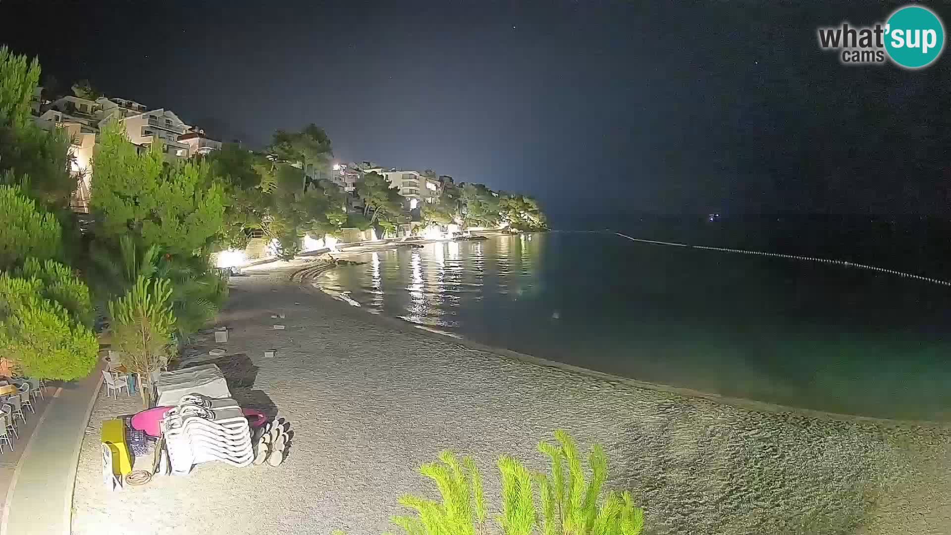 Webcam Playa Lučica Brela – Vista en directo de la costa adriática