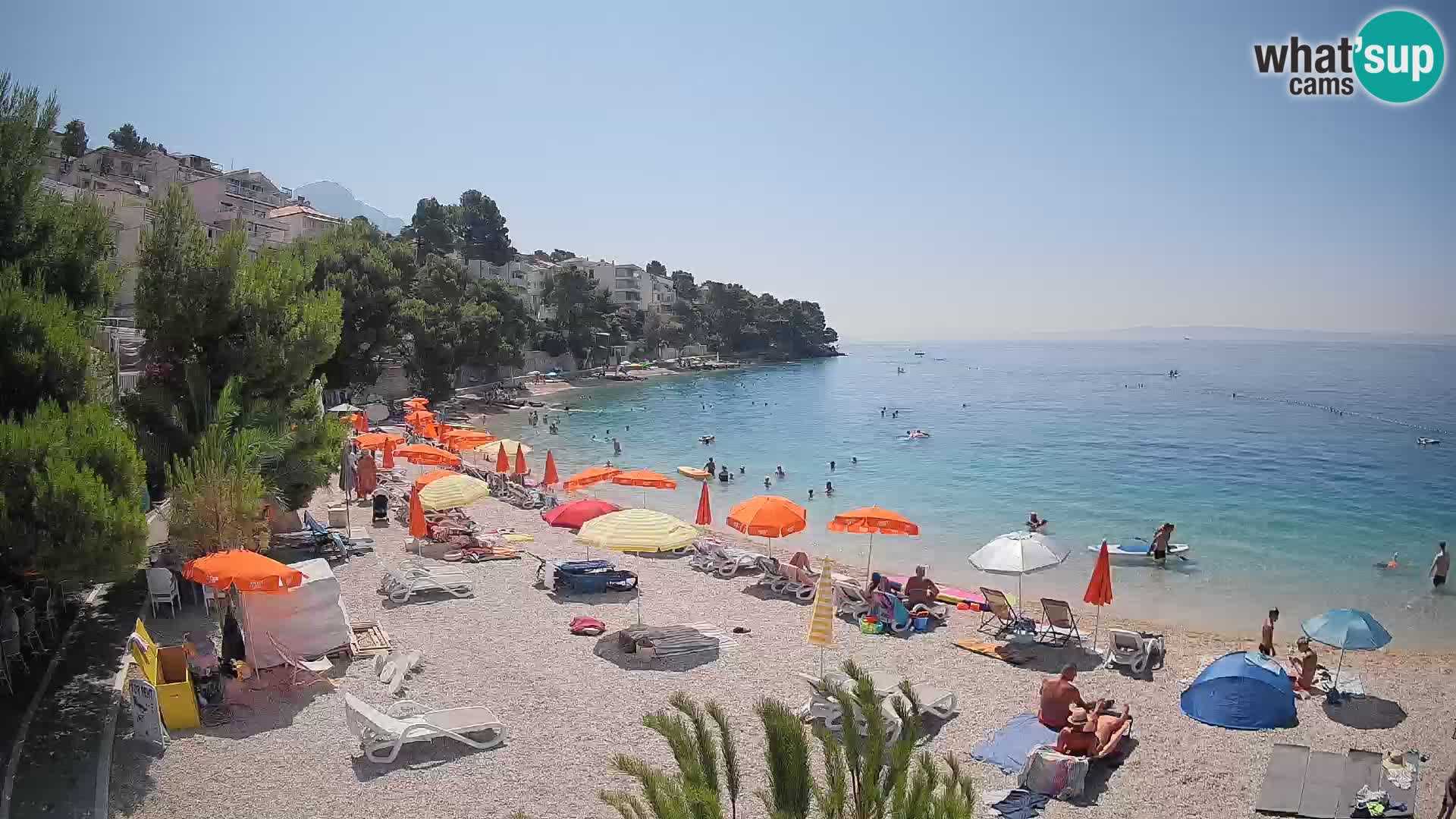 Webcam Playa Lučica Brela – Vista en directo de la costa adriática
