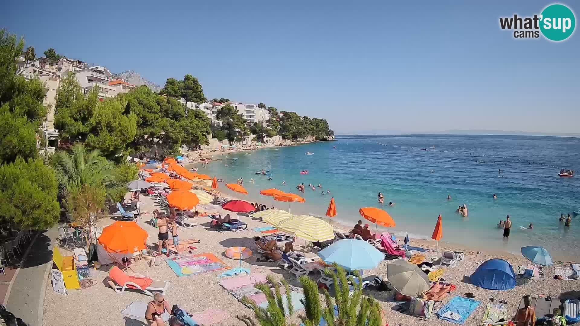 Webcam Plage Lučica Brela – Vue en direct sur la côte adriatique