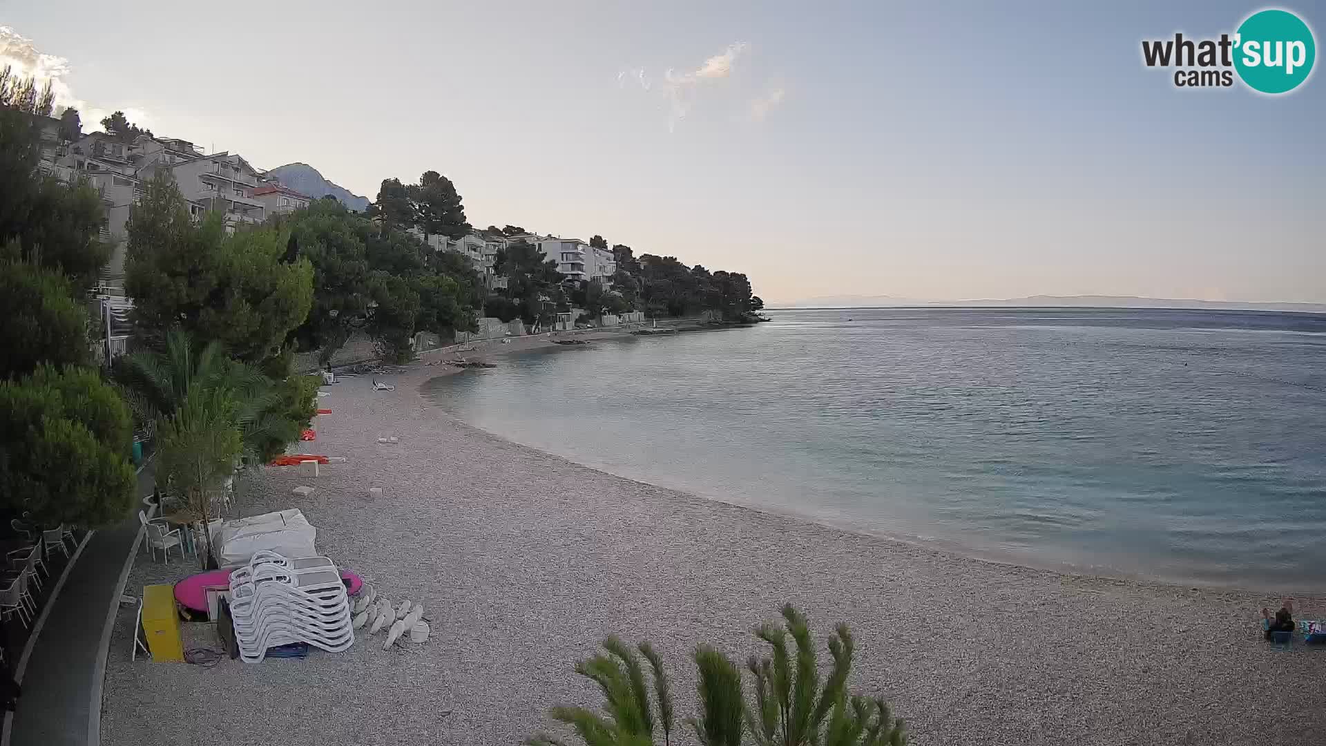 Webcam Spiaggia Lučica Brela – Vista live sulla costa adriatica
