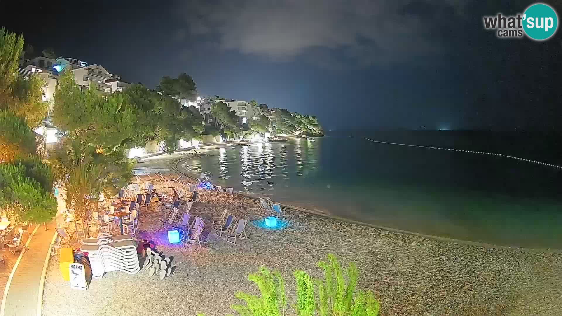 Webcam Spiaggia Lučica Brela – Vista live sulla costa adriatica