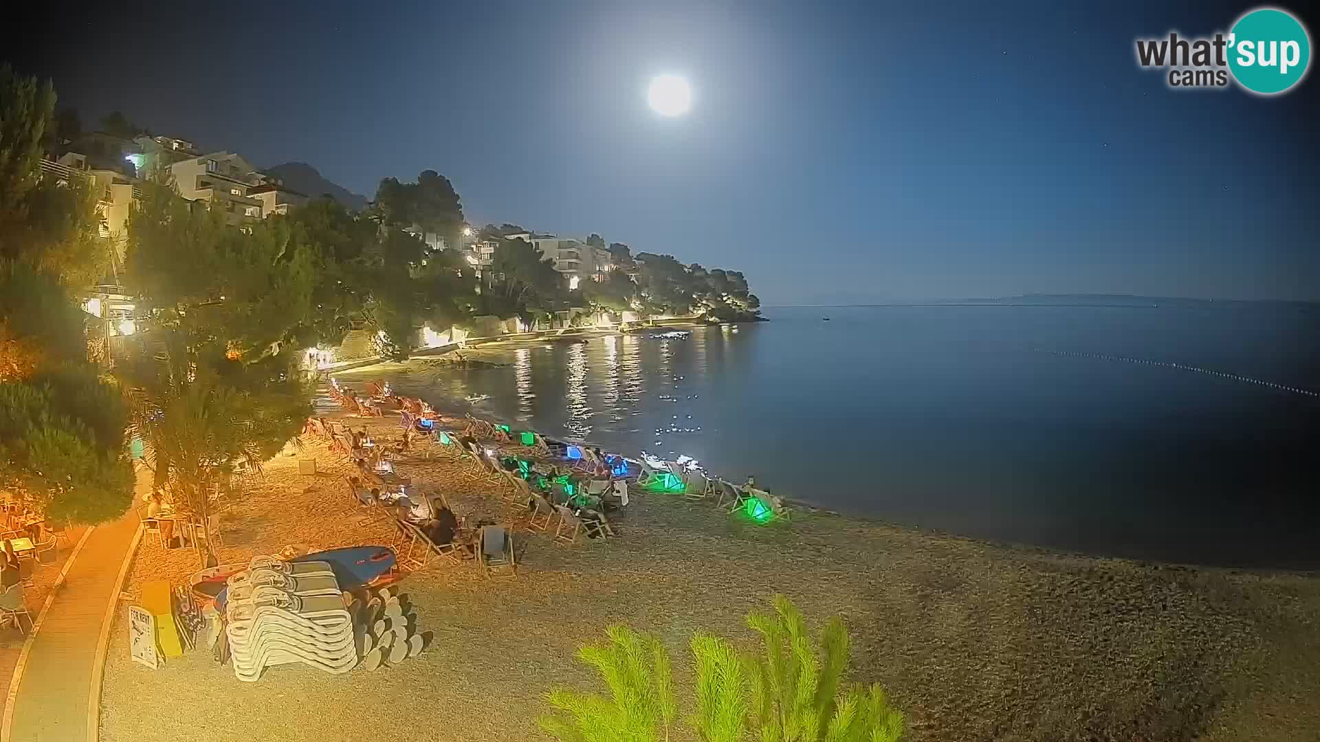 Webcam Spiaggia Lučica Brela – Vista live sulla costa adriatica