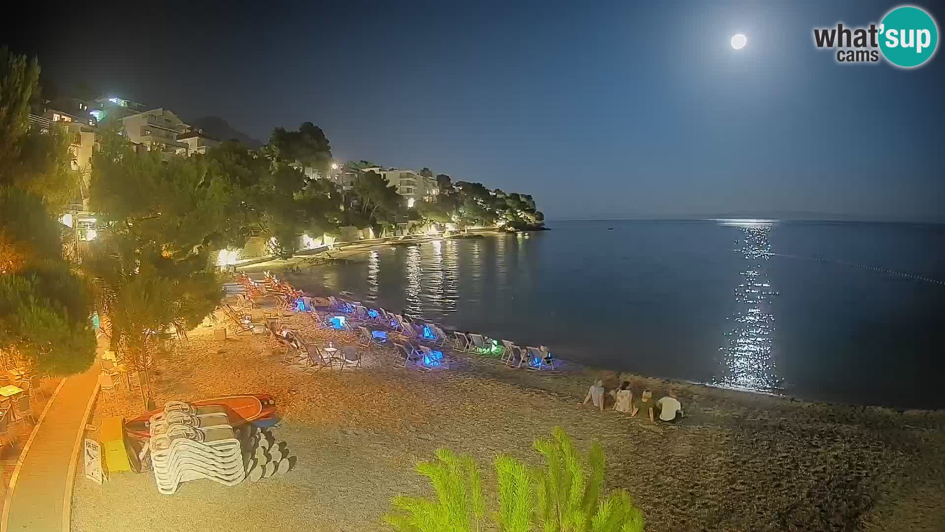 Webcam Spiaggia Lučica Brela – Vista live sulla costa adriatica