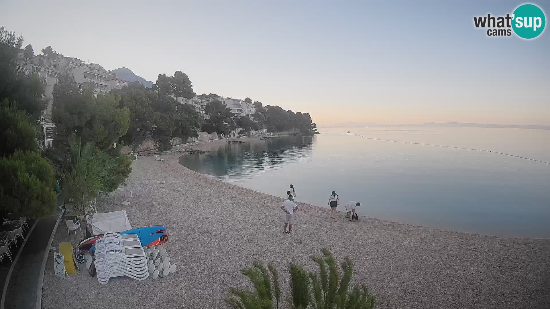 Webcam Lučica Strand Beach Brela – Liveblick von der Adriaküste