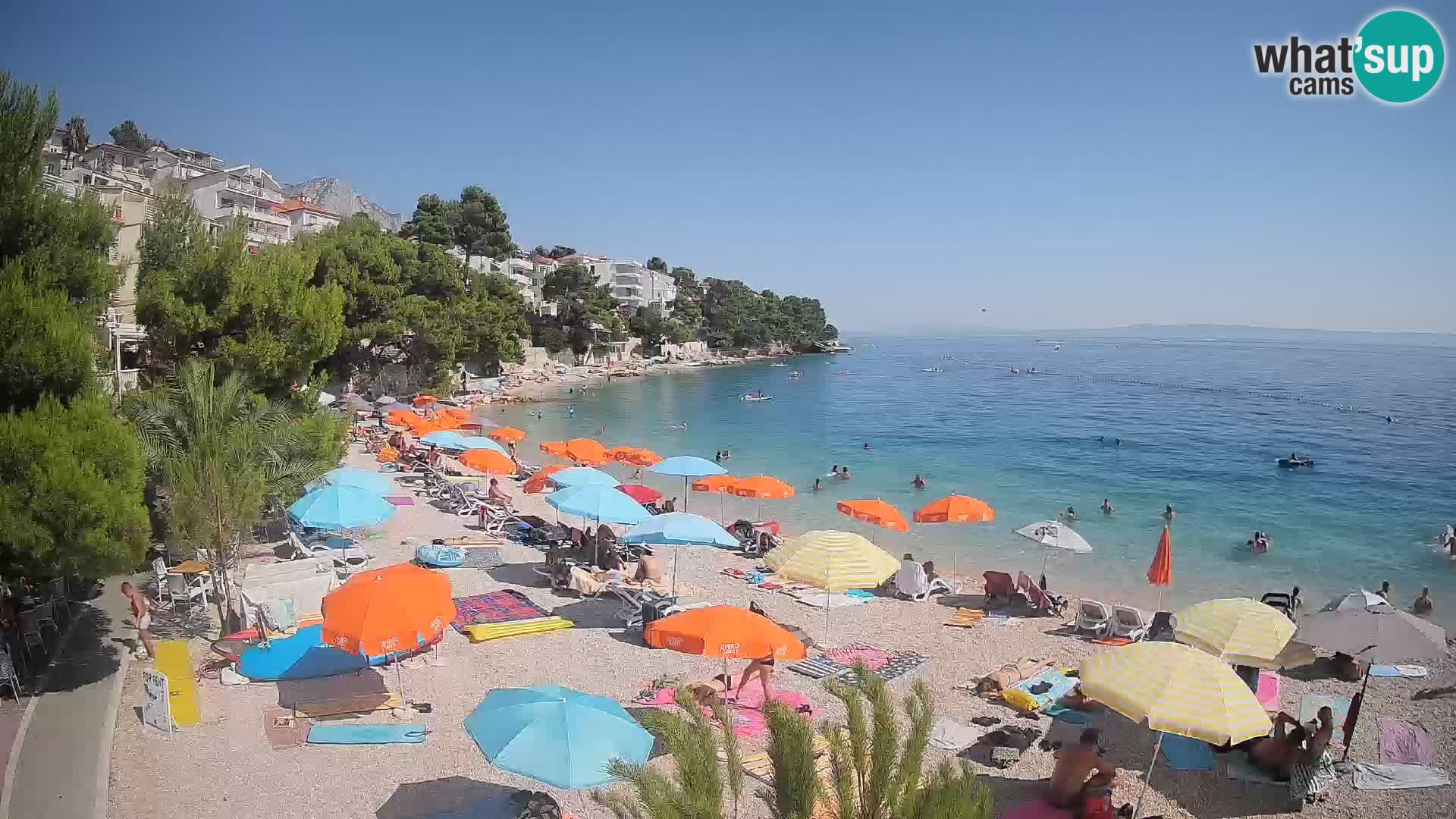 Webcam Lučica Beach Brela – Live View from the Adriatic Coast