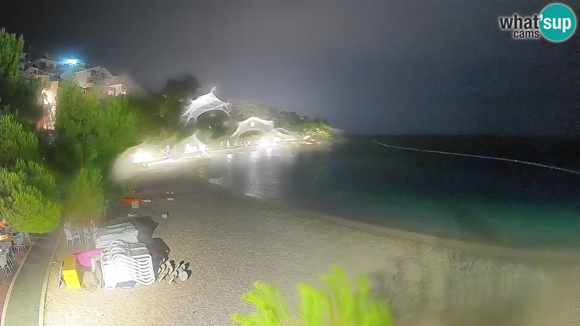 Webcam Spiaggia Lučica Brela – Vista live sulla costa adriatica