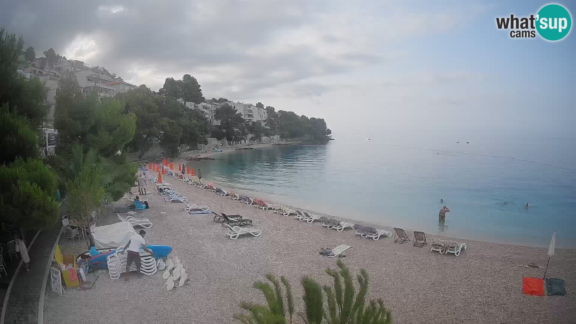 Webcam Spiaggia Lučica Brela – Vista live sulla costa adriatica