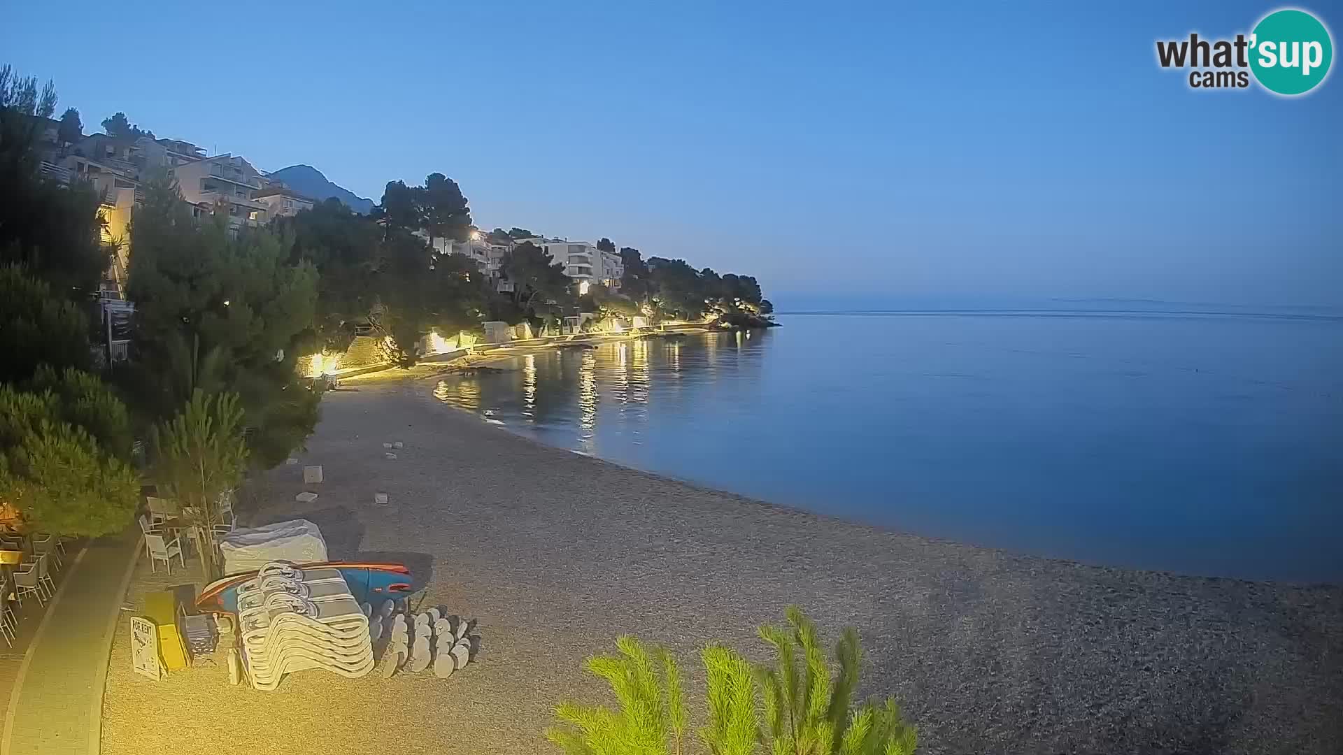 Webcam Spiaggia Lučica Brela – Vista live sulla costa adriatica
