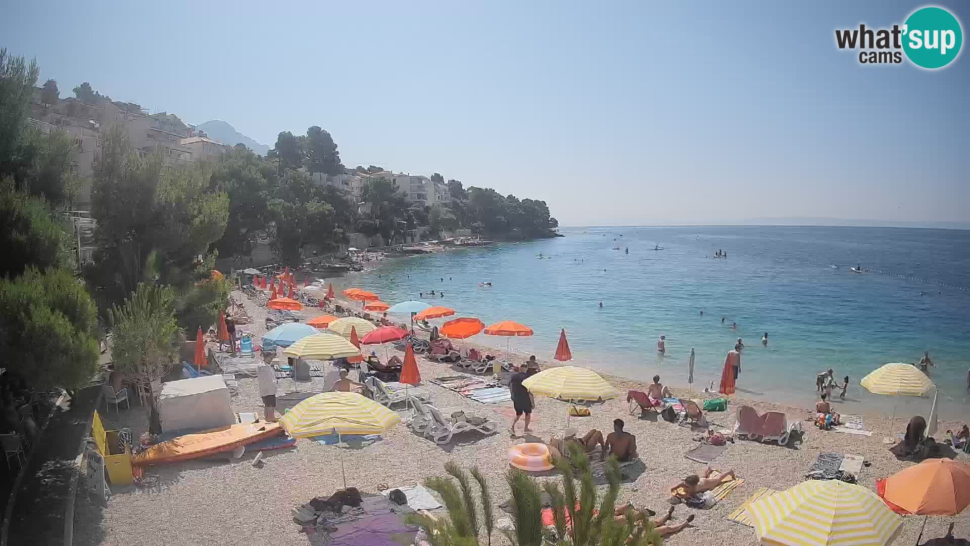 Webcam Spiaggia Lučica Brela – Vista live sulla costa adriatica