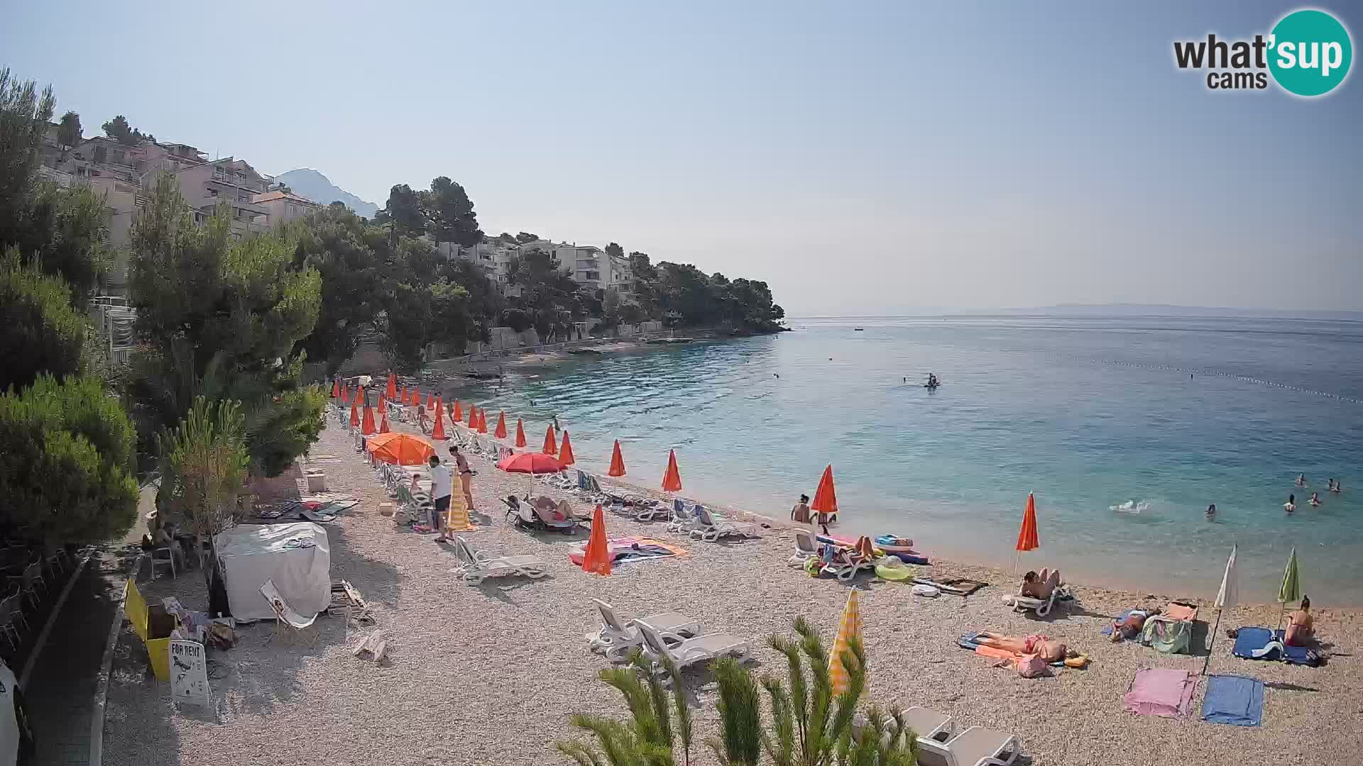 Webcam Spiaggia Lučica Brela – Vista live sulla costa adriatica
