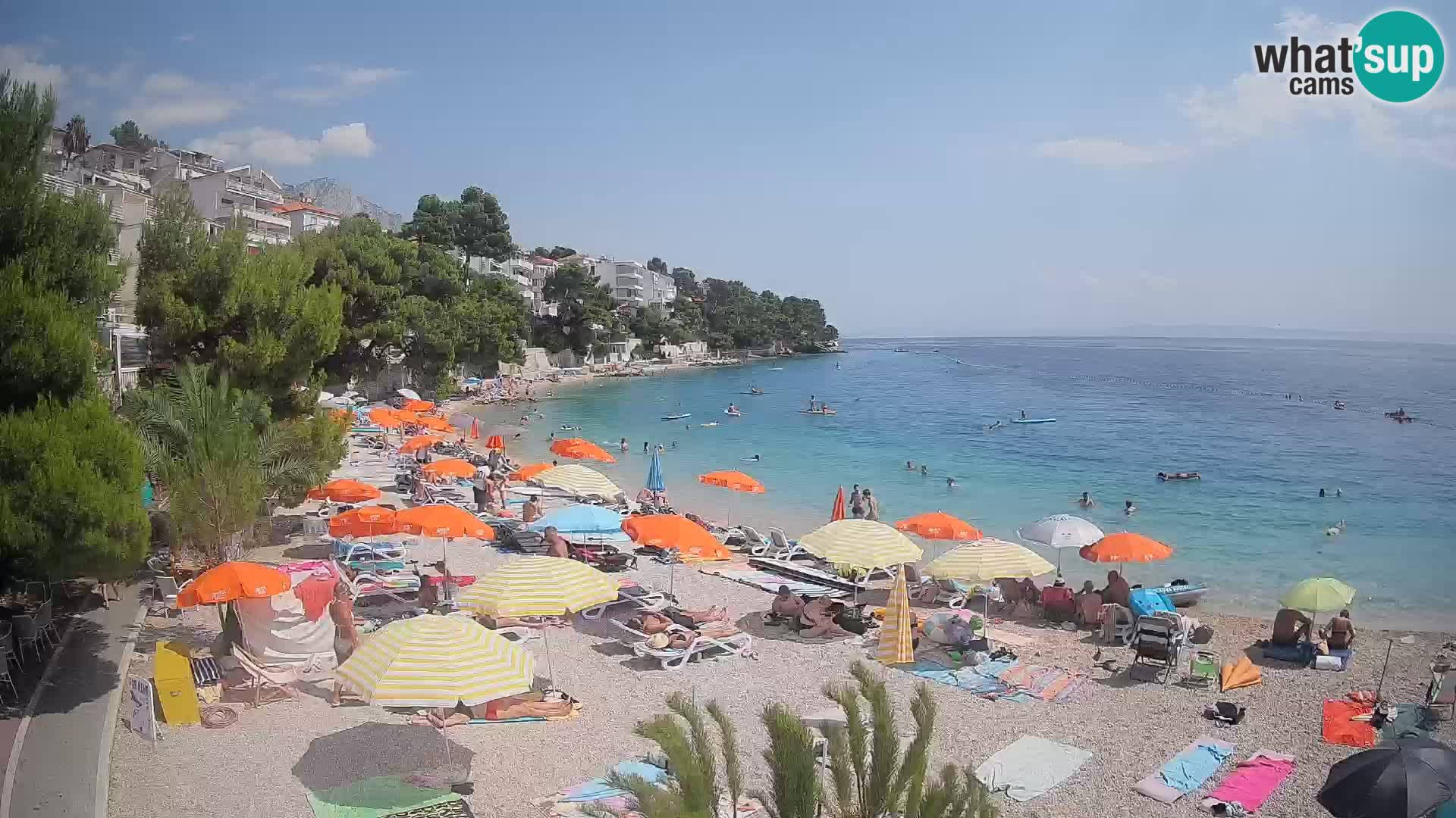 Webcam Playa Lučica Brela – Vista en directo de la costa adriática