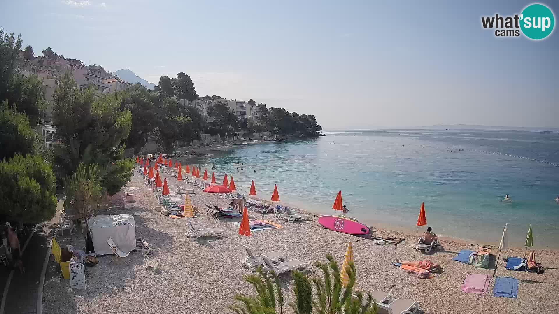 Webcam Playa Lučica Brela – Vista en directo de la costa adriática