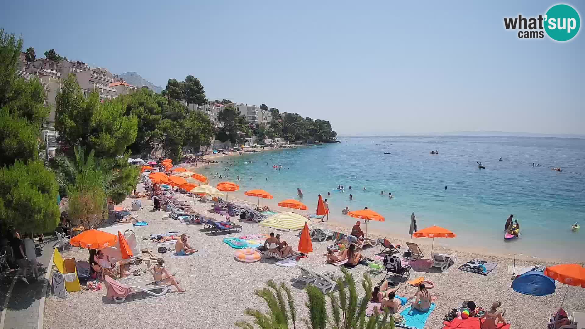 Webcam Playa Lučica Brela – Vista en directo de la costa adriática
