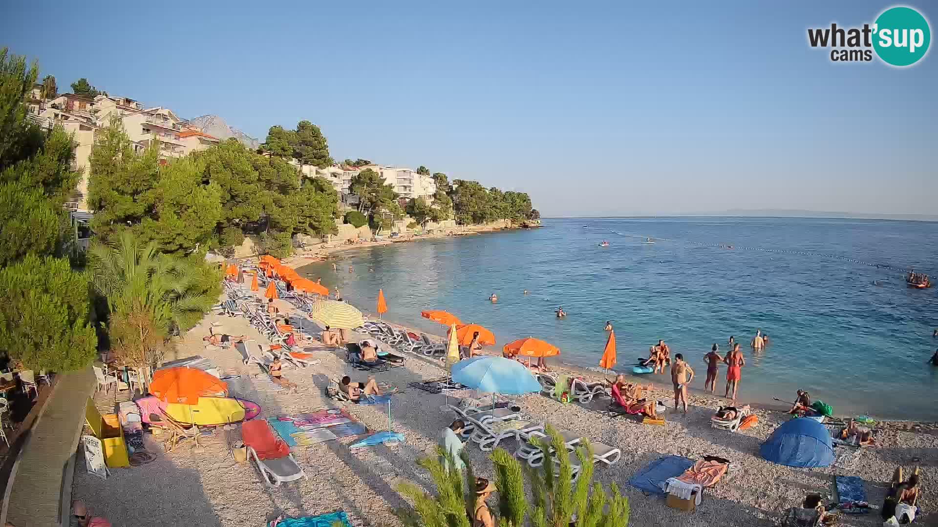 Webcam Playa Lučica Brela – Vista en directo de la costa adriática