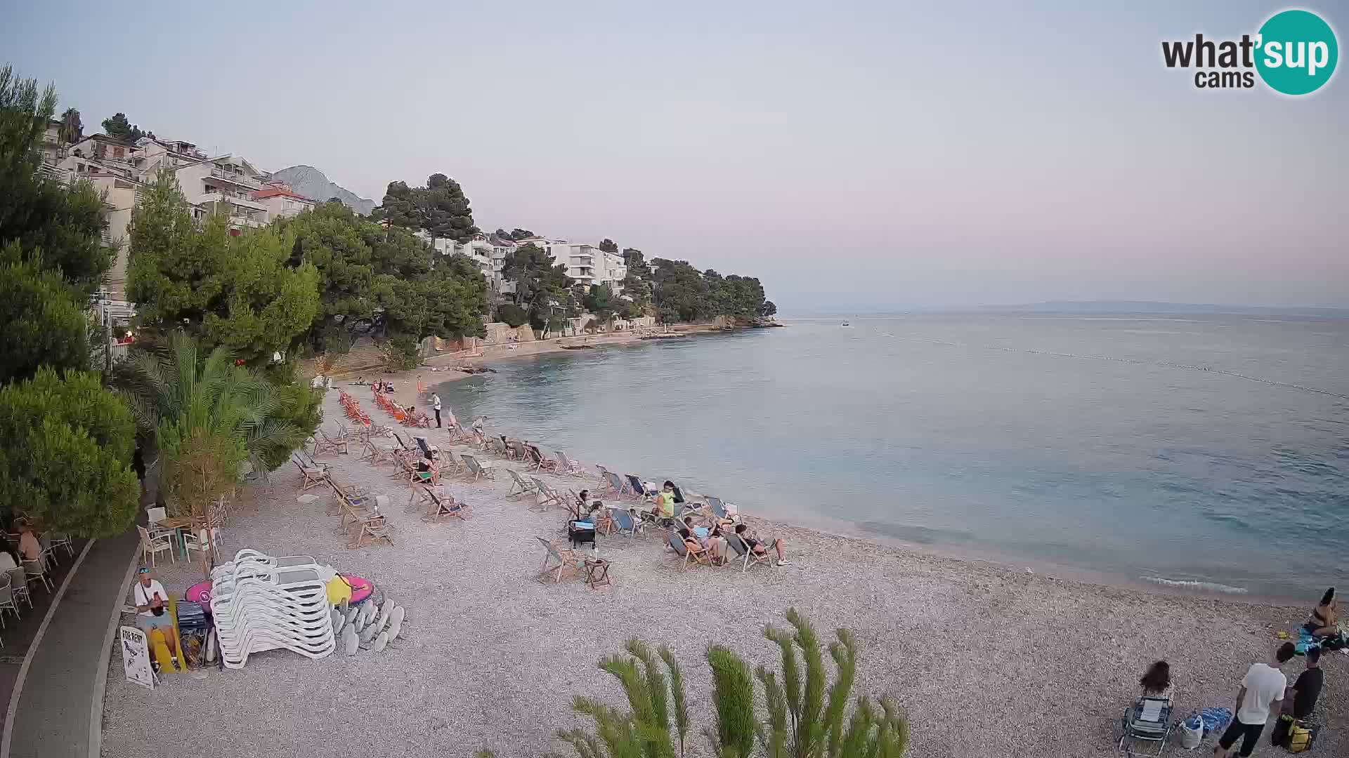 Webcam Playa Lučica Brela – Vista en directo de la costa adriática