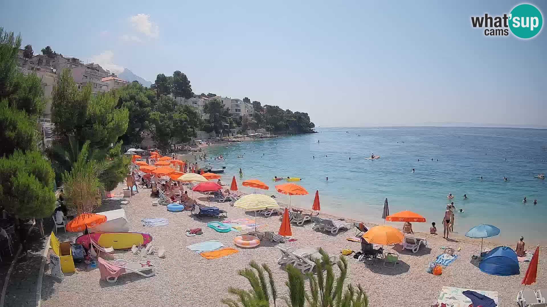 Webcam Lučica Beach Brela – Live View from the Adriatic Coast