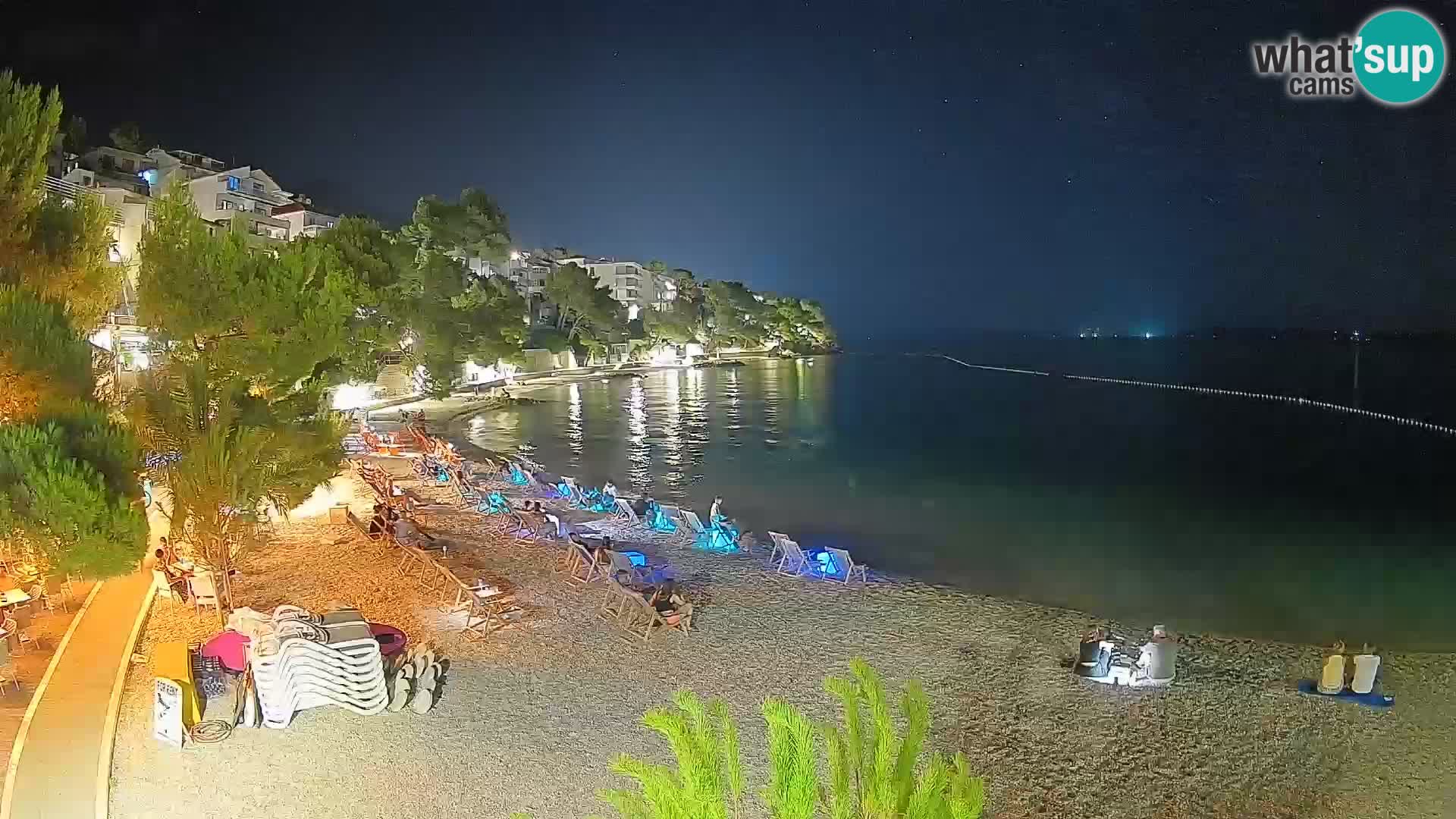 Webcam Plage Lučica Brela – Vue en direct sur la côte adriatique