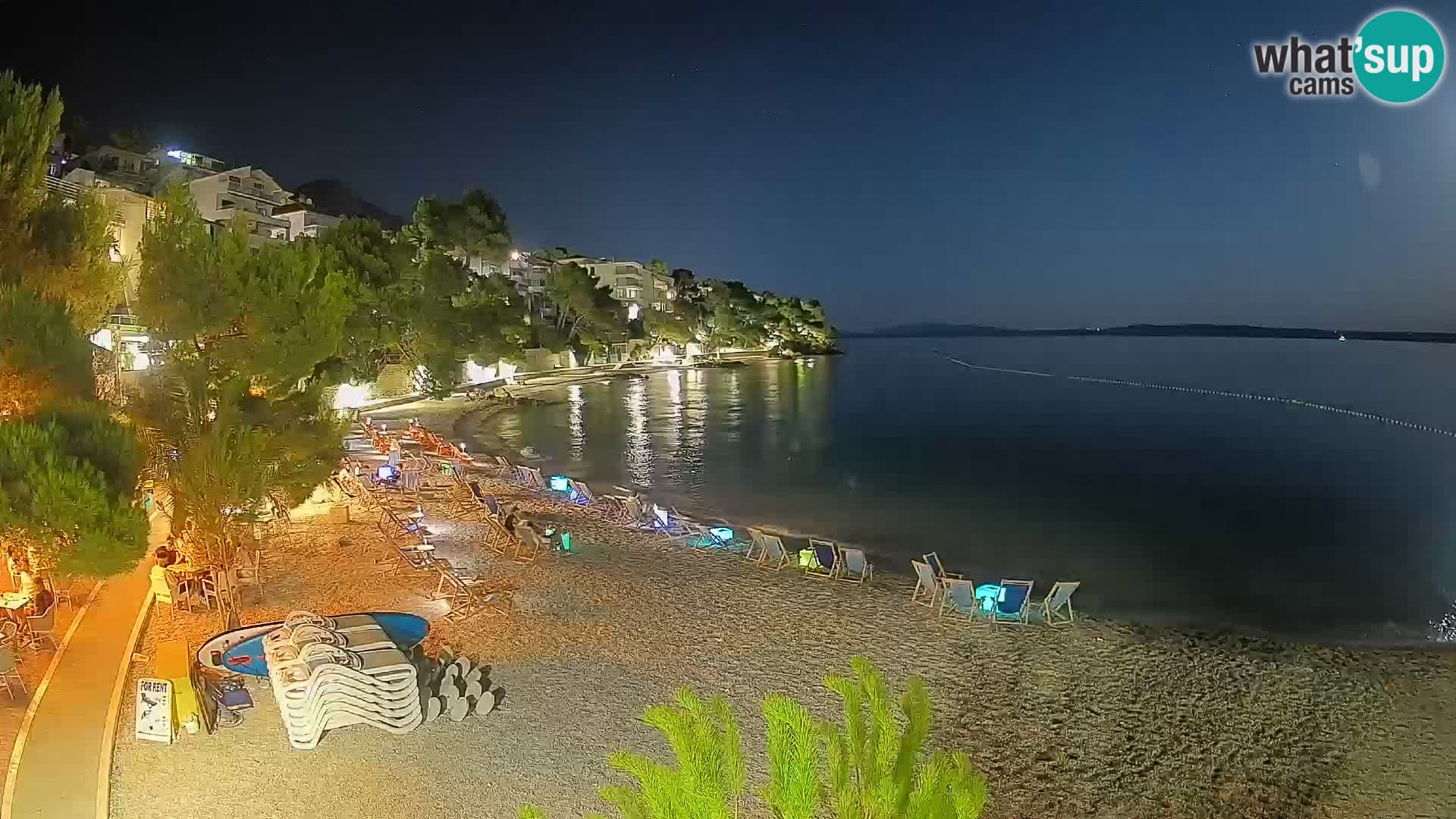 Webcam Plage Lučica Brela – Vue en direct sur la côte adriatique