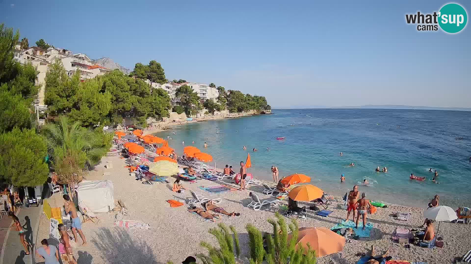 Webcam Lučica Beach Brela – Live View from the Adriatic Coast