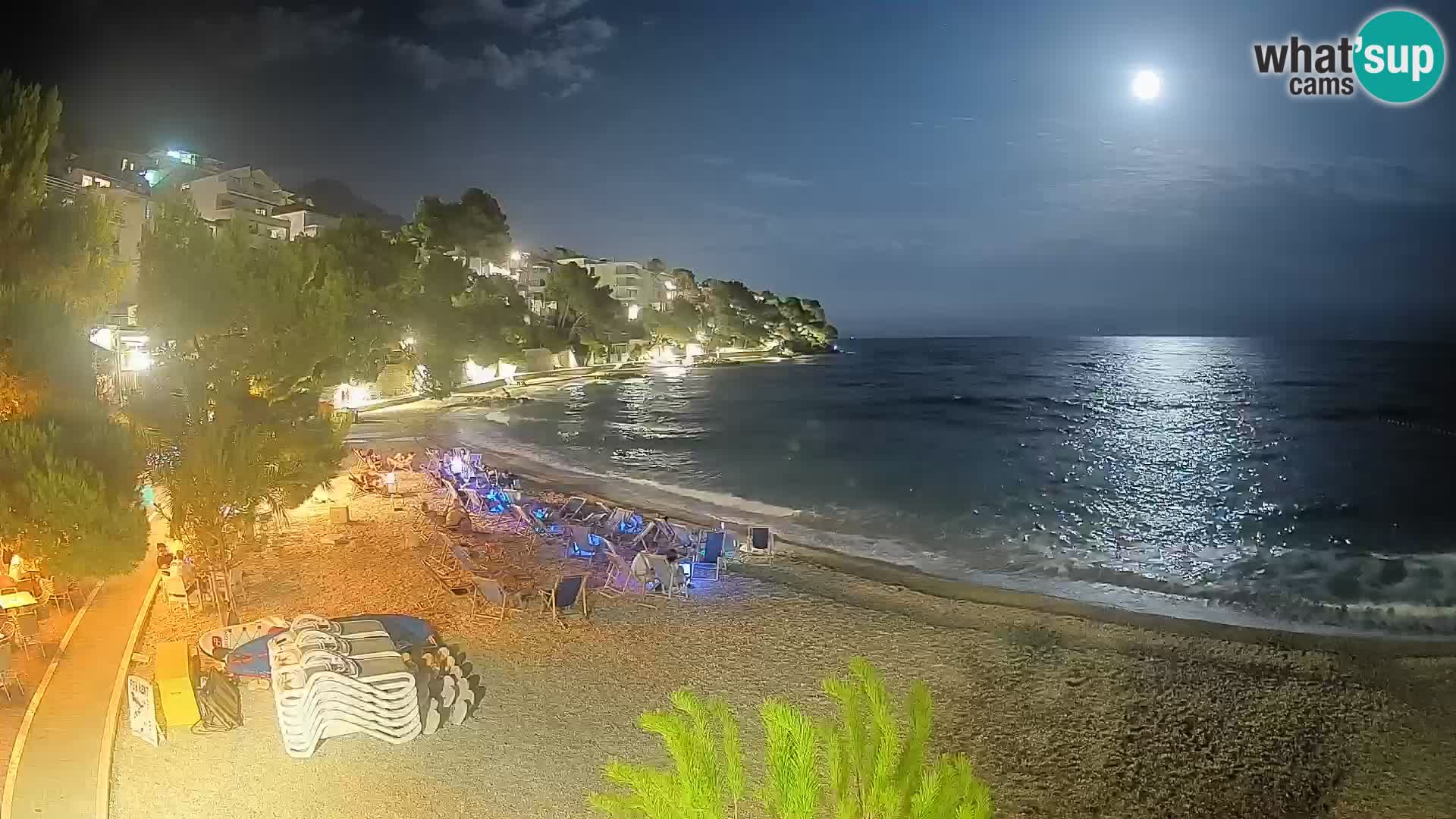 Webcam Spiaggia Lučica Brela – Vista live sulla costa adriatica
