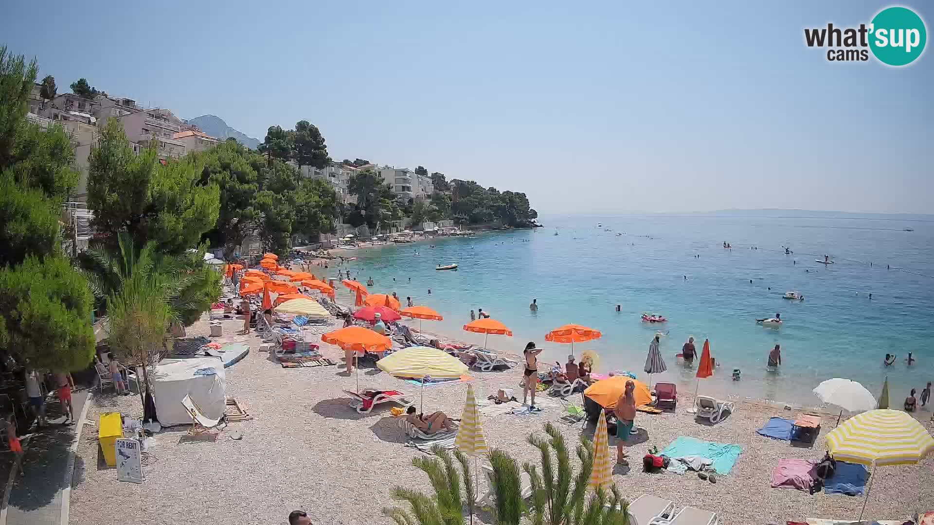 Webcam Playa Lučica Brela – Vista en directo de la costa adriática