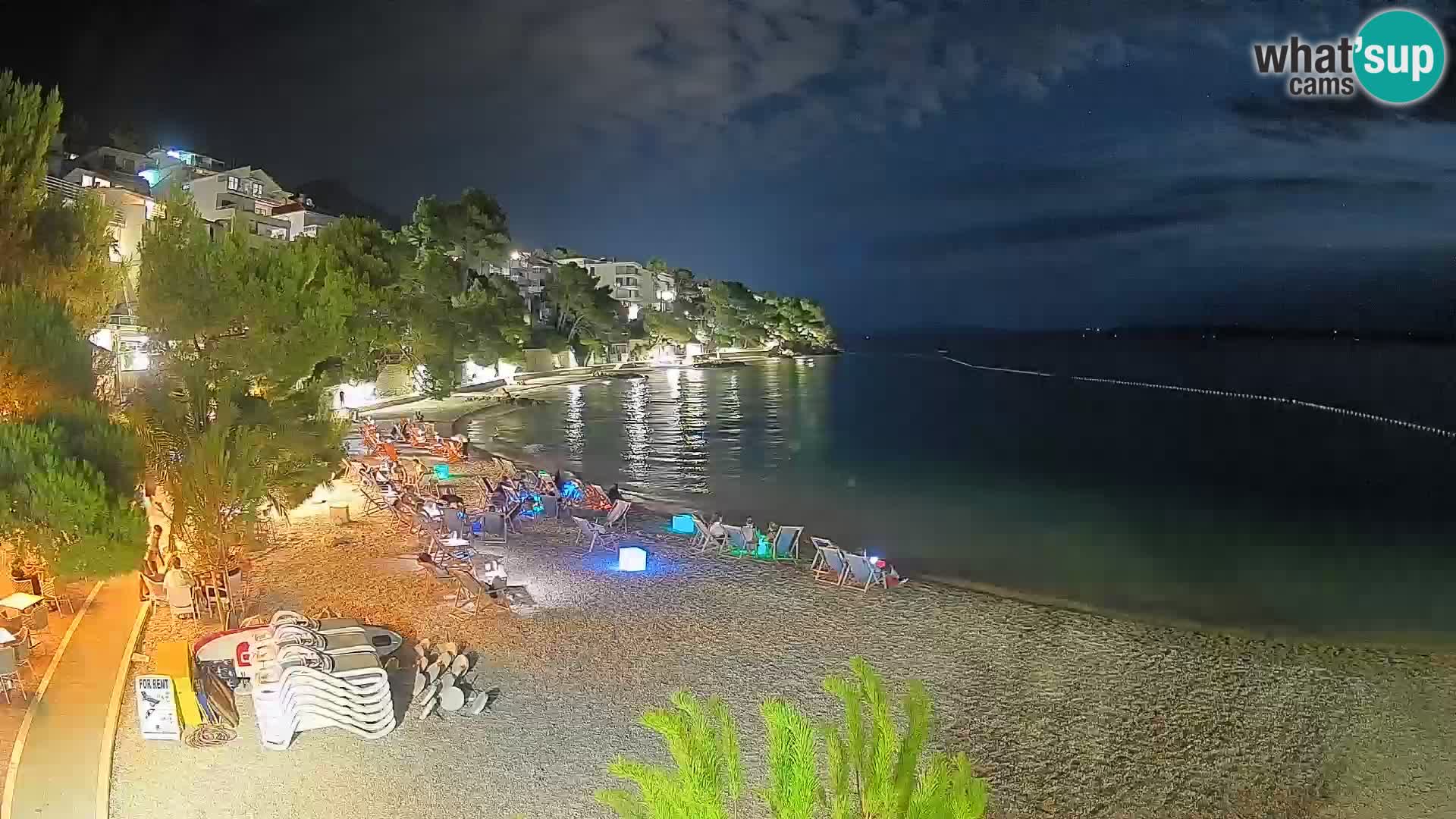 Webcam Plage Lučica Brela – Vue en direct sur la côte adriatique