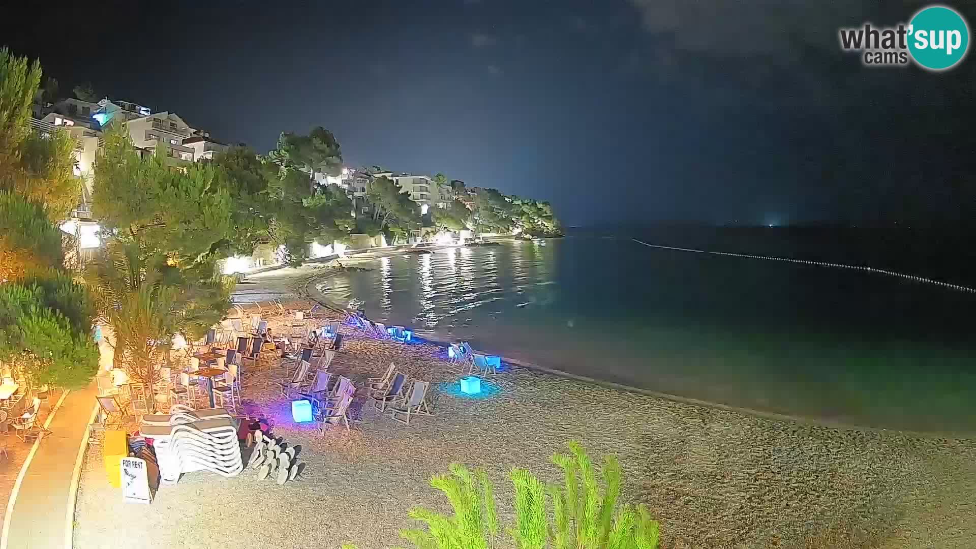 Webcam Spiaggia Lučica Brela – Vista live sulla costa adriatica
