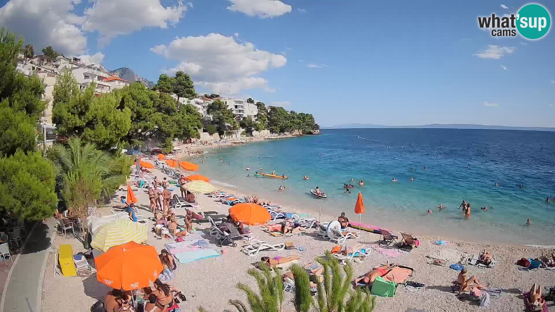 Webcam Lučica Beach Brela – Live View from the Adriatic Coast