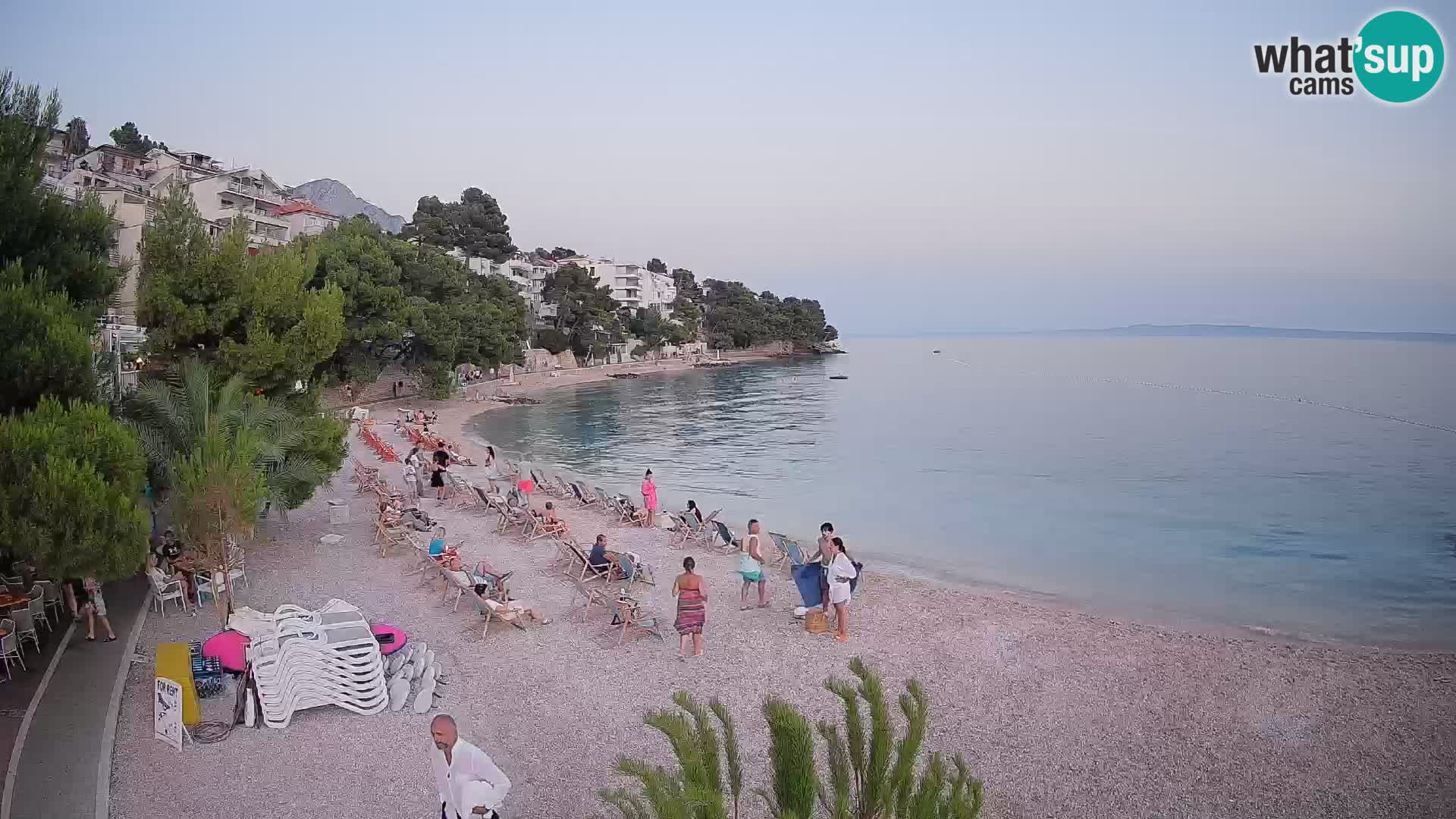 Webcam Playa Lučica Brela – Vista en directo de la costa adriática