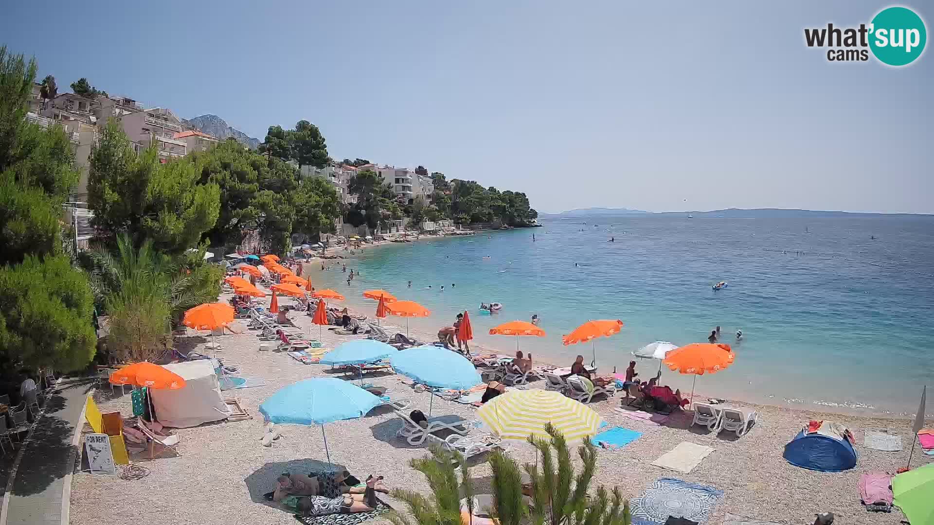 Webcam Spiaggia Lučica Brela – Vista live sulla costa adriatica