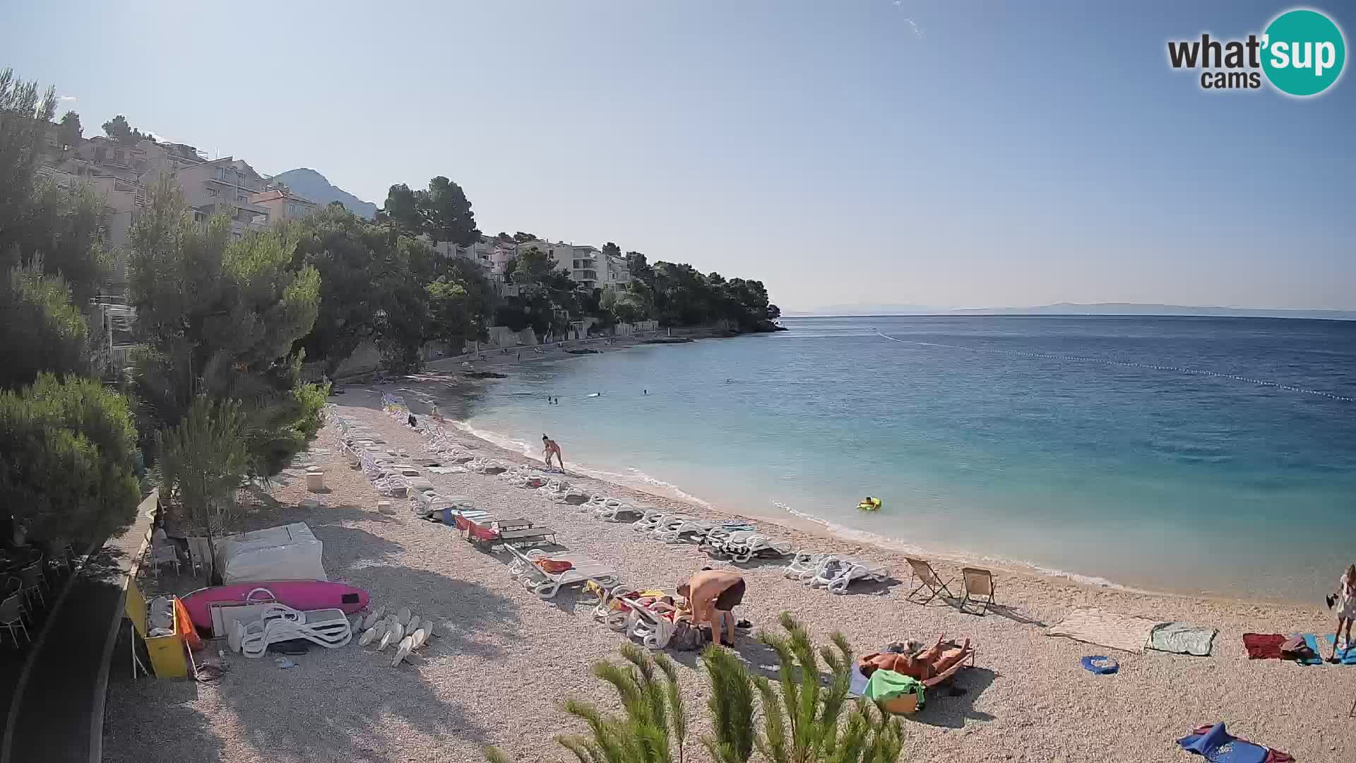 Webcam Spiaggia Lučica Brela – Vista live sulla costa adriatica