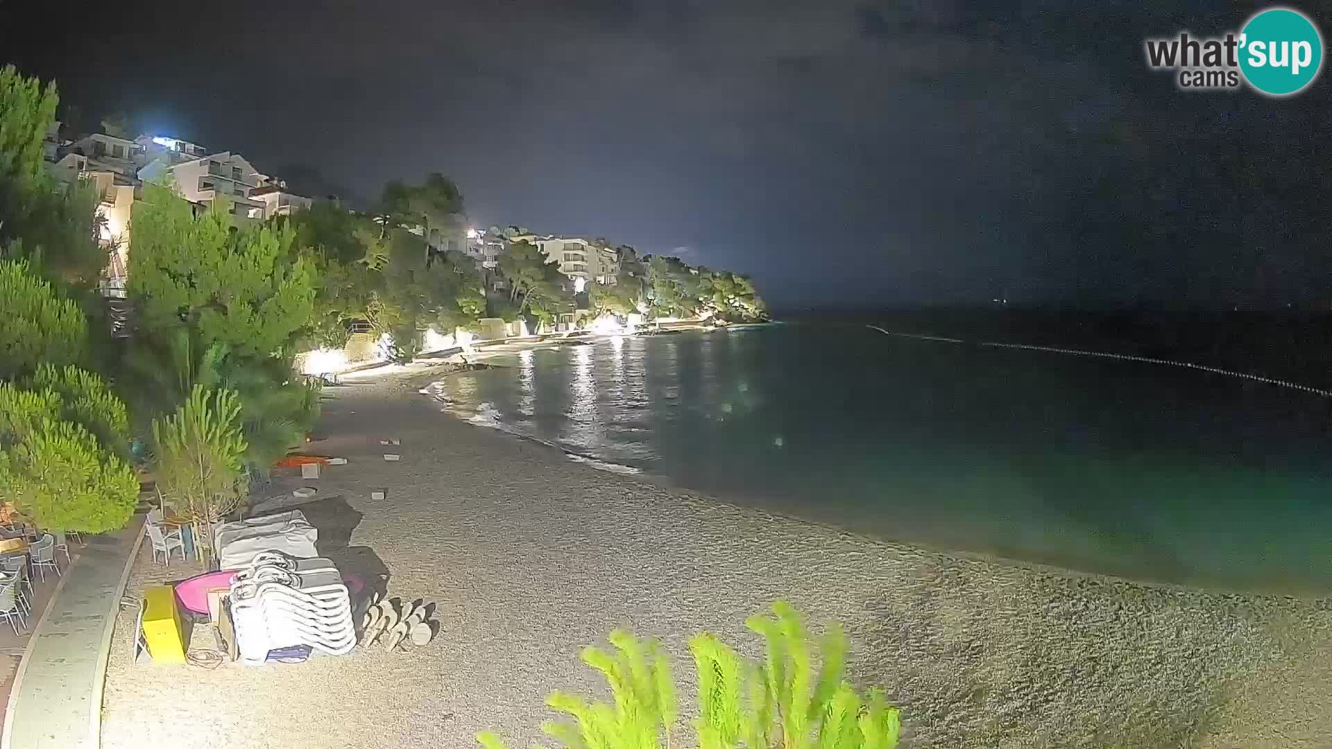 Webcam Playa Lučica Brela – Vista en directo de la costa adriática