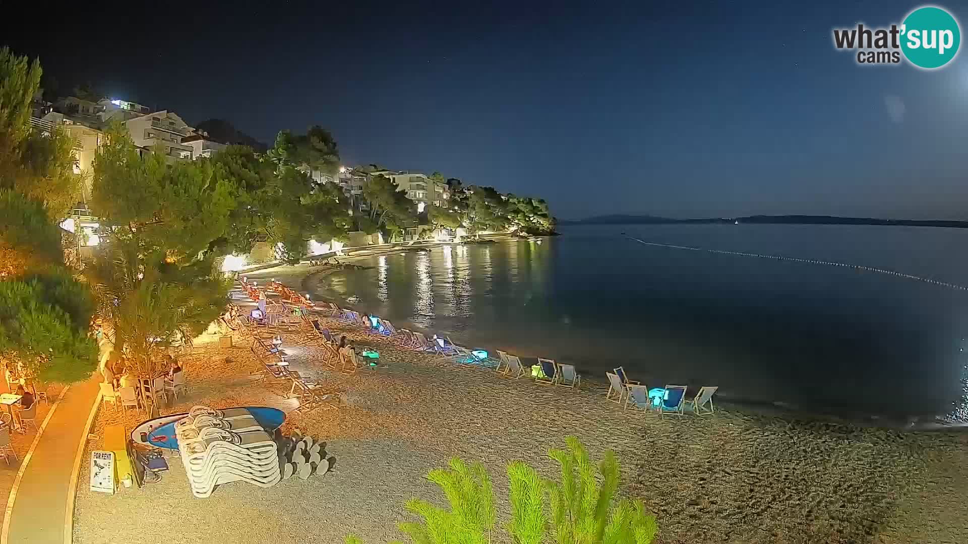 Spletna kamera Plaža Lučica Brela – Pogled v živo na Jadransko obalo