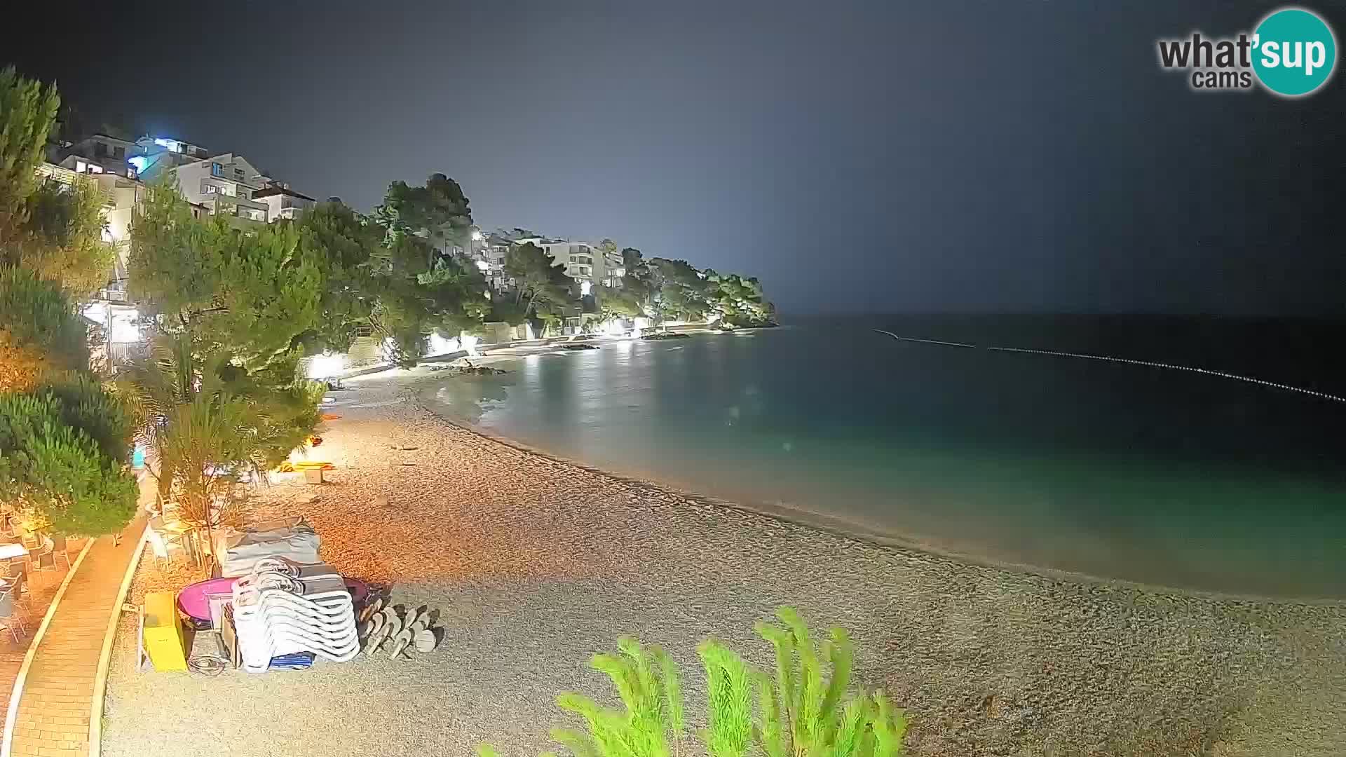 Webcam Playa Lučica Brela – Vista en directo de la costa adriática