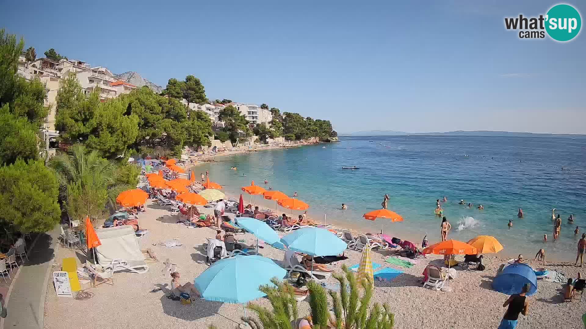 Webcam Lučica Beach Brela – Live View from the Adriatic Coast
