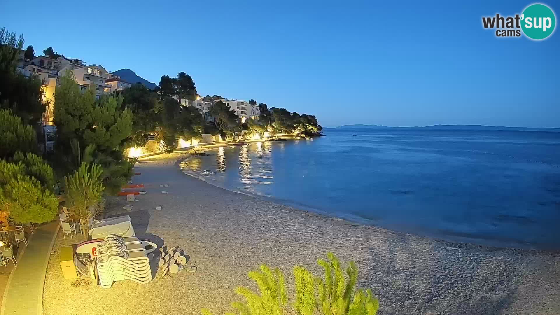 Webcam Spiaggia Lučica Brela – Vista live sulla costa adriatica
