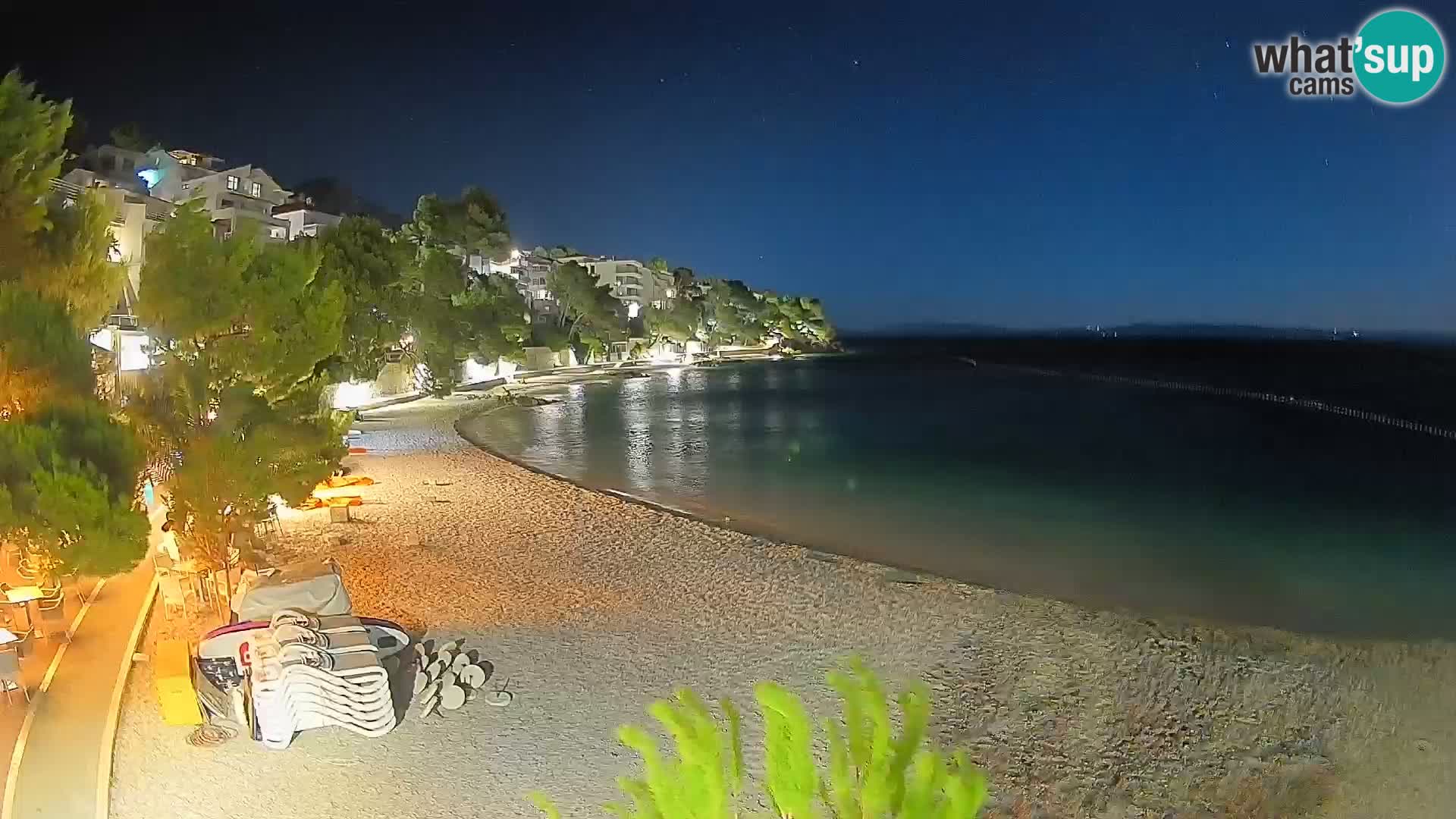 Webcam Plage Lučica Brela – Vue en direct sur la côte adriatique
