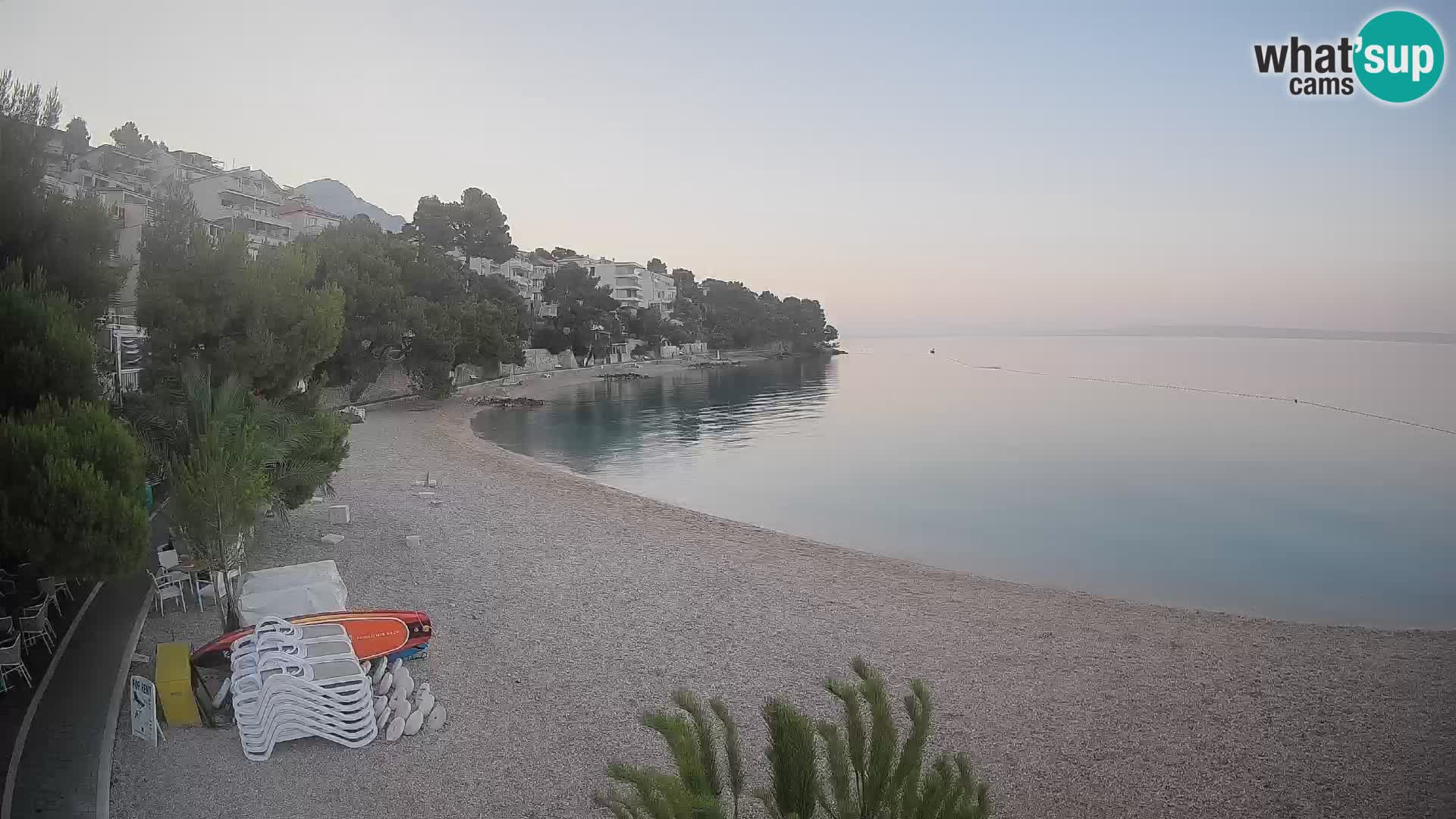 Webcam Lučica Beach Brela – Live View from the Adriatic Coast