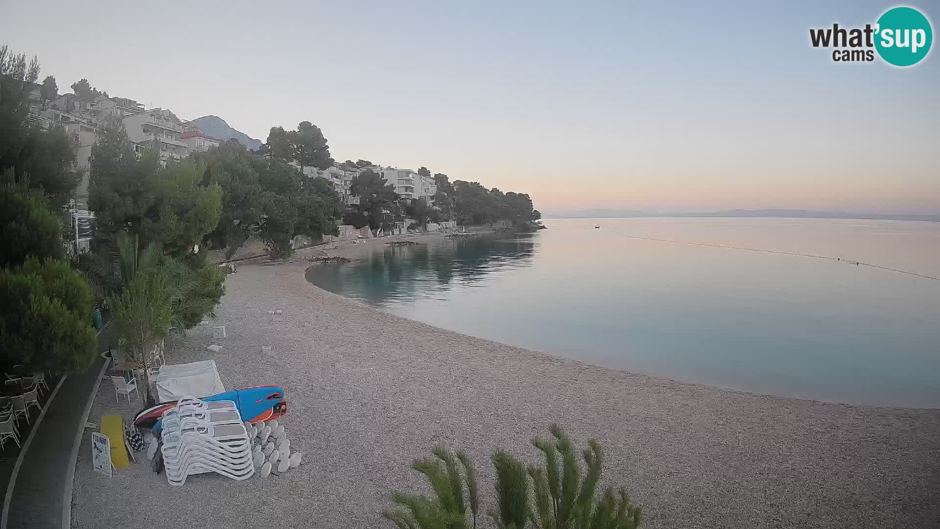 Webcam Playa Lučica Brela – Vista en directo de la costa adriática