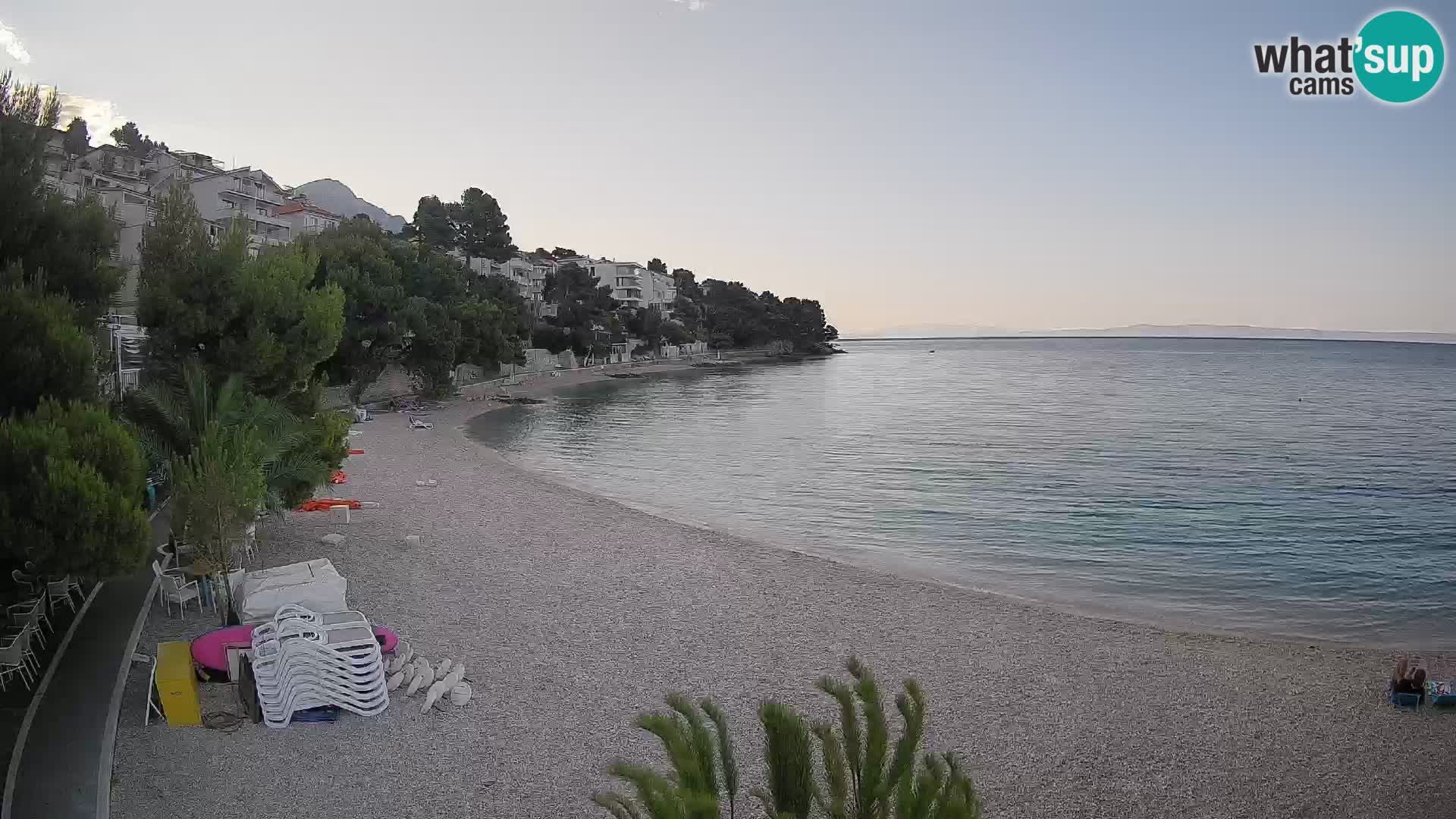 Webcam Spiaggia Lučica Brela – Vista live sulla costa adriatica
