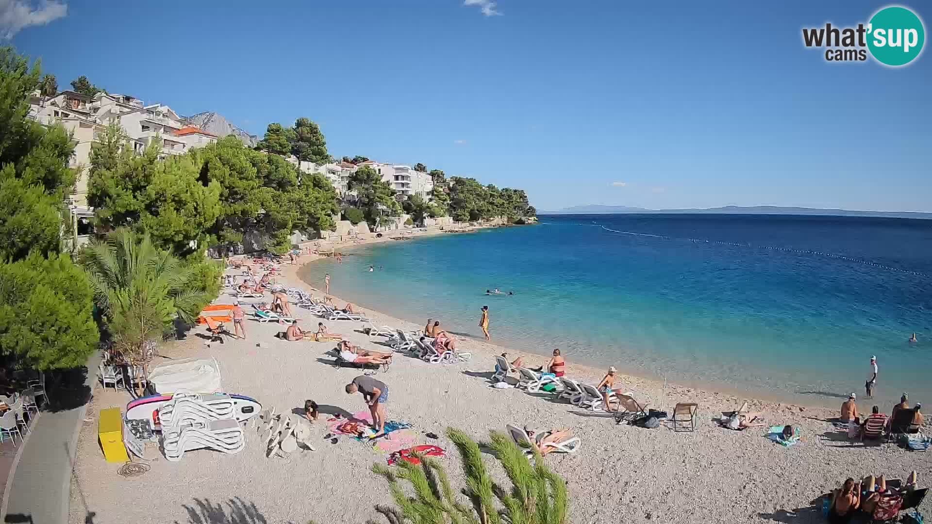 Webcam Lučica Beach Brela – Live View from the Adriatic Coast