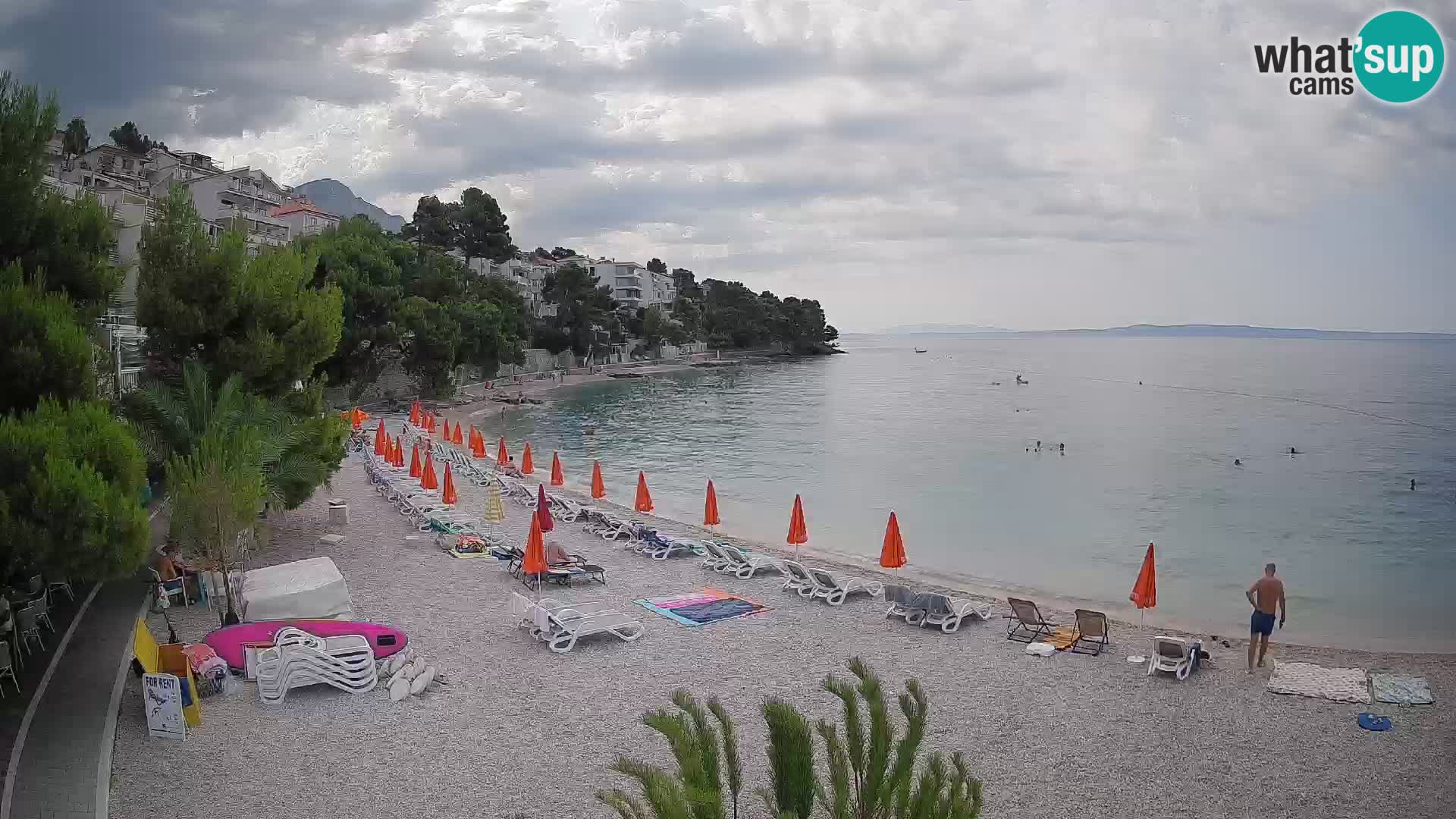 Webcam Lučica Beach Brela – Live View from the Adriatic Coast